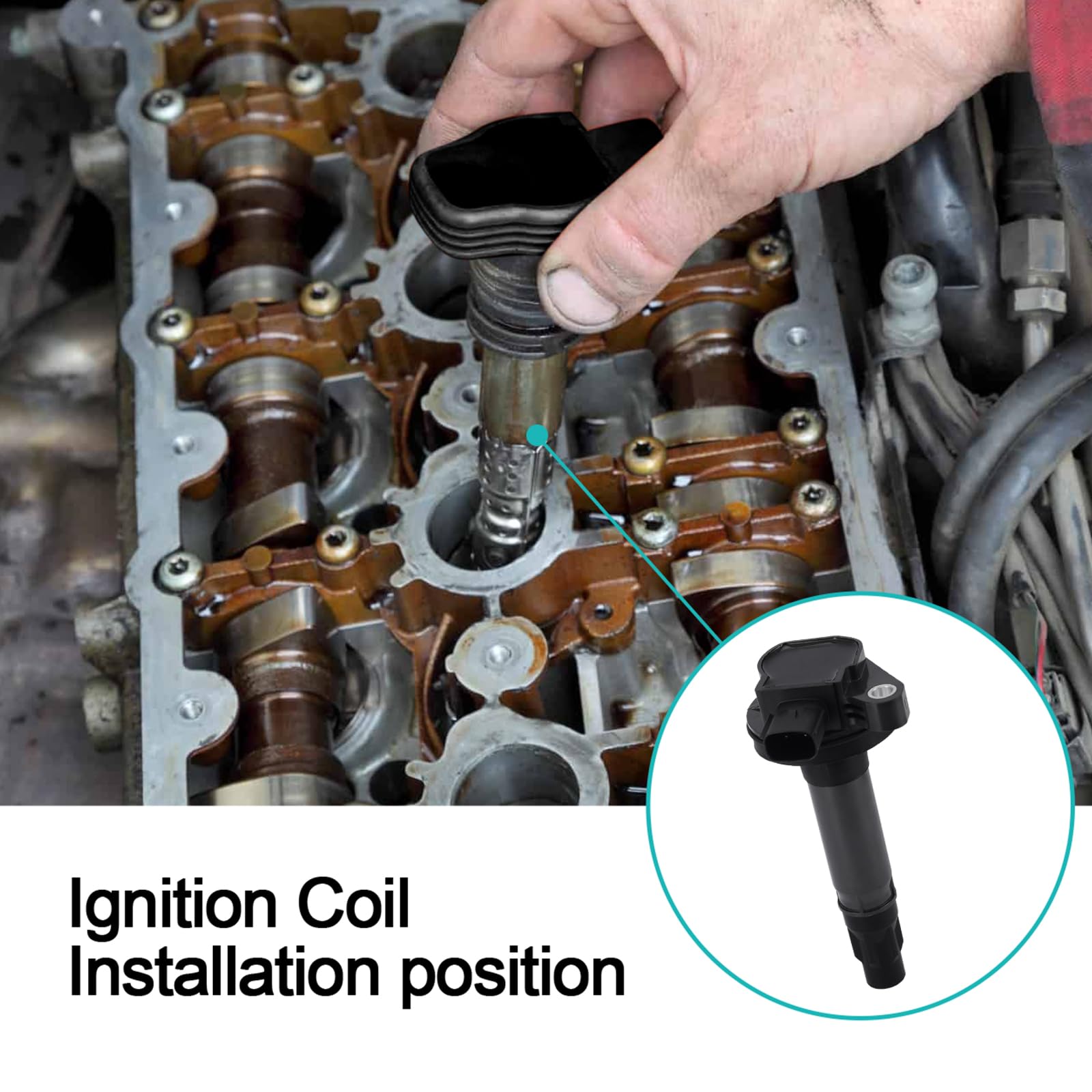 Aulink 6Pcs Uf553 Ignition Coil Pack 3.5L 3.7L V6 For Ford Edge Explorer F150 Flex Fusion Mustang Taurus(X),Lincoln Mks Mkt Mkx