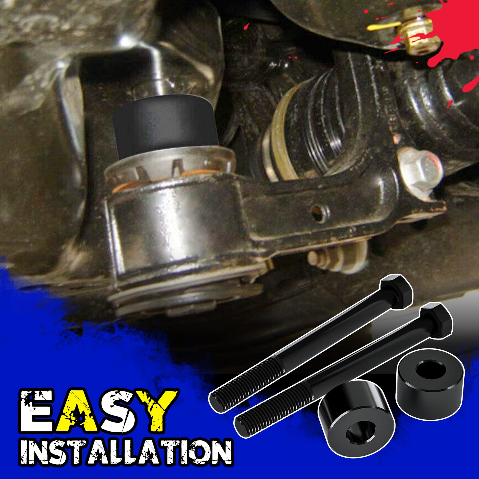 KSP Diff Drop, CNC Machined T6 Aircraft Billet Aluminum Differential Drop kit with skid plate drop spacer fit for Tacoma 4Runner