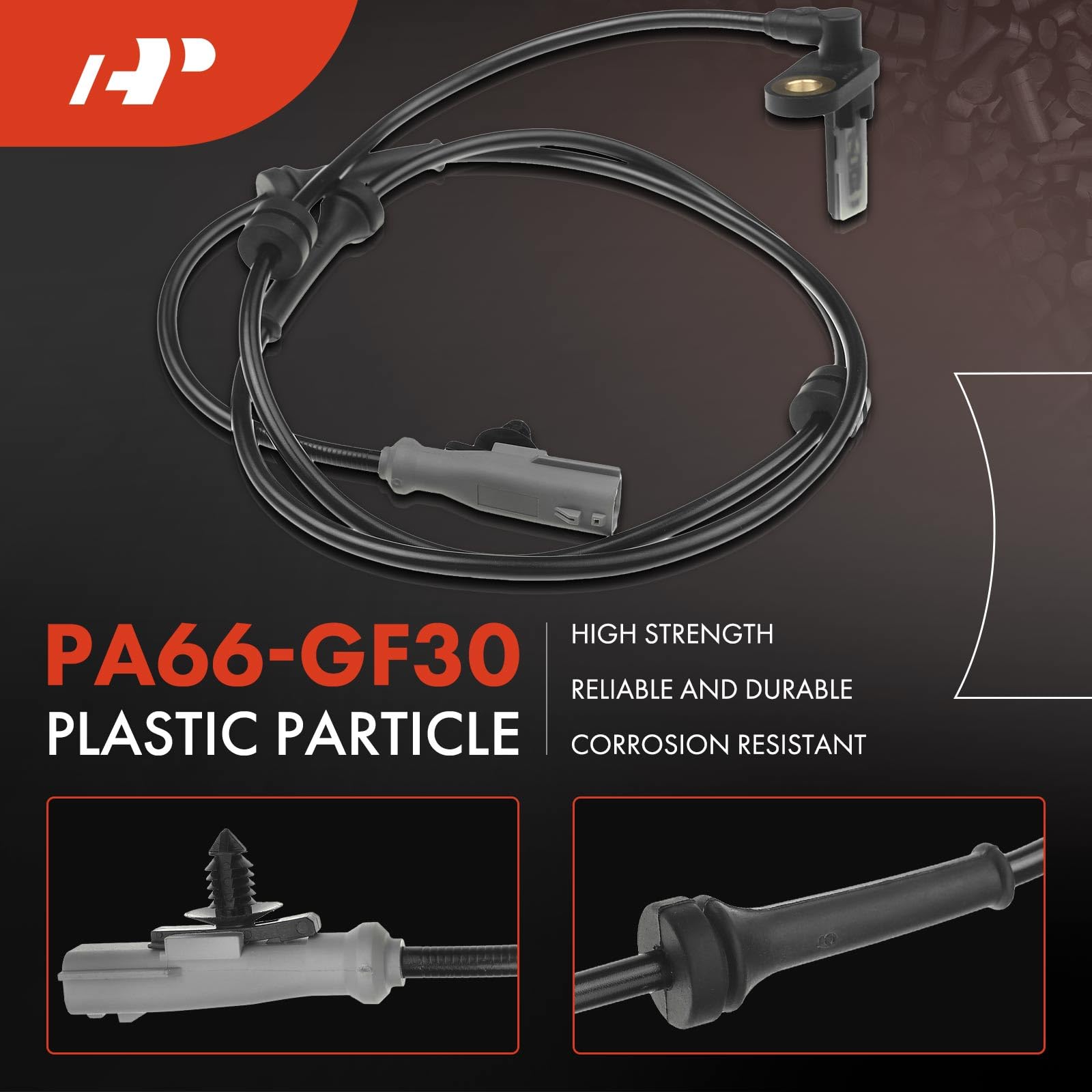 A-Premium ABS Wheel Speed Sensor Compatible with Nissan Models - Titan 2012-2015, V8 5.6L, Cab Pickup - Rear Right Passenger Sid