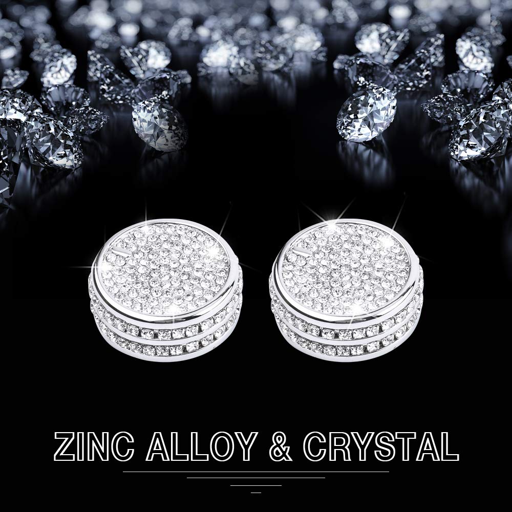 1797 Compatible Volume Knob Cap For Lexus Accessories Bling Parts Es Nx 300 350 2018 2019 Covers Decals Stickers Pwr Vol Tune Scroll Knob Interior Inside Decoration Women Men Crystal Cute Silver