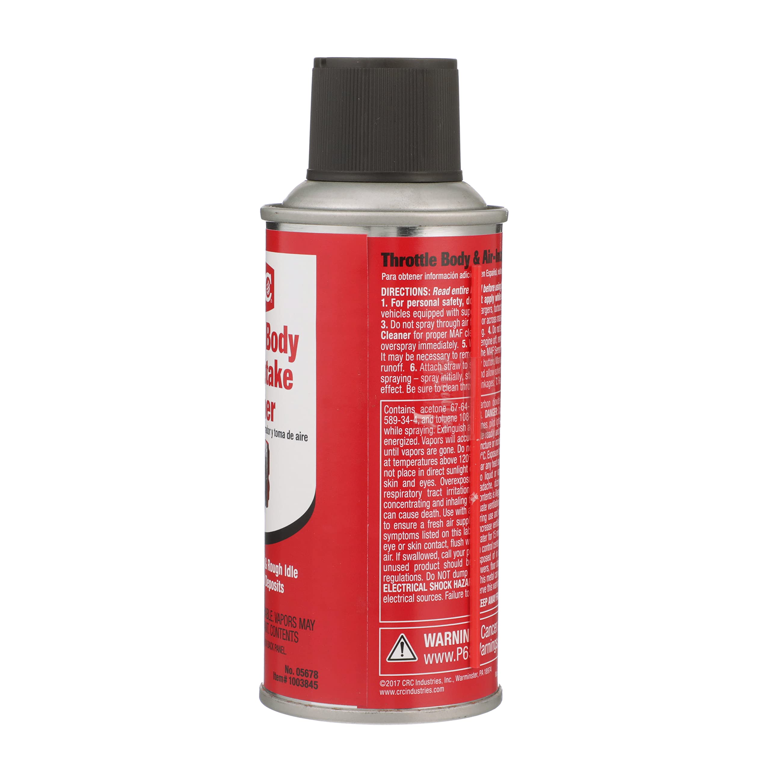 CRC Throttle Body & Air Intake Cleaner 05678 - 5 WT OZ, Cleaner for All Fuel Injected Gasoline Engines