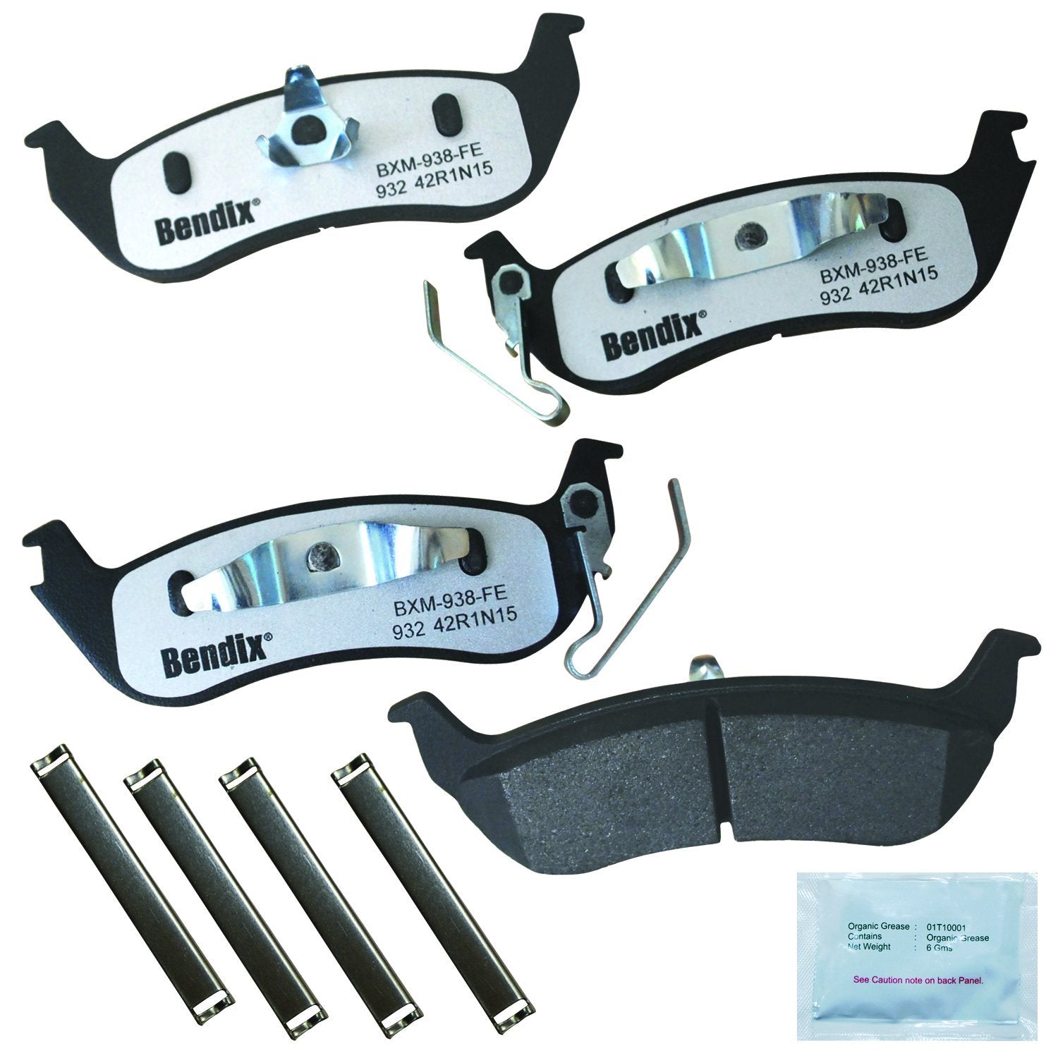 Bendix Fleet Metlok Mkd932Fm Semi-Metallic Rear Brake Pads For Ford Grand Marquis 2004-2003, Mercury Grand Marquis 2011-2003