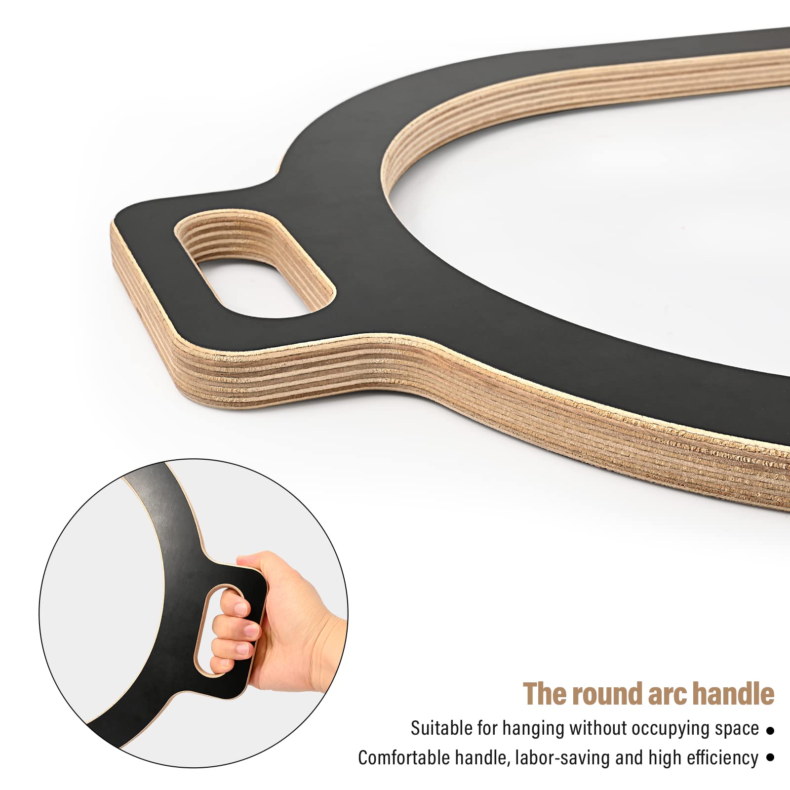 Foshio Mirror Wrap Tool Wood 15Inch U-Sharp Bumper Car Vinyl Wrap Application Tools Window Tint Kit