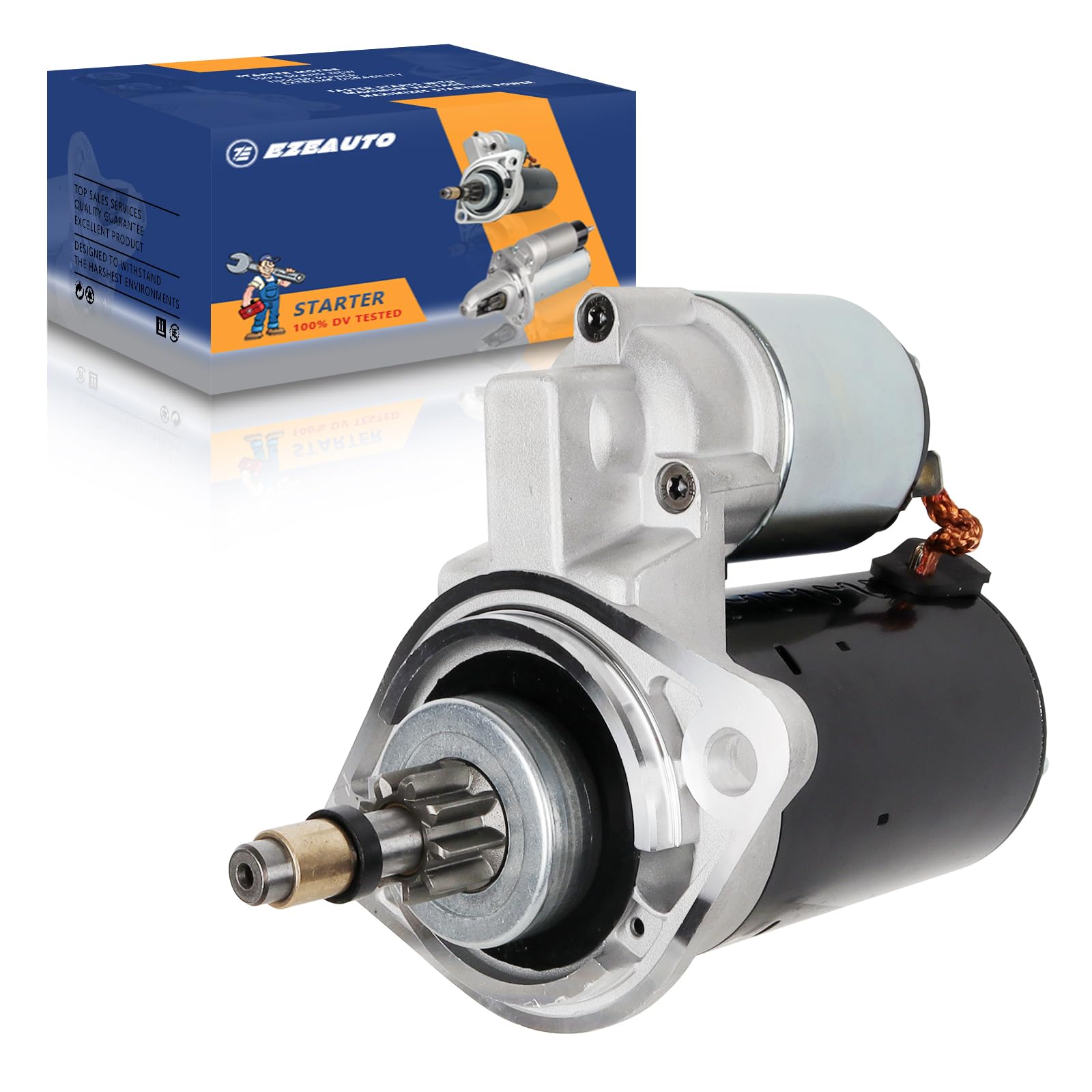 16450N Ezexpreze Starter Motor Compatible with Porsche 914 1974-1975 1.8L, Volkswagen Beetle 1970-1979 1.6L, Super Beetle 1972-1