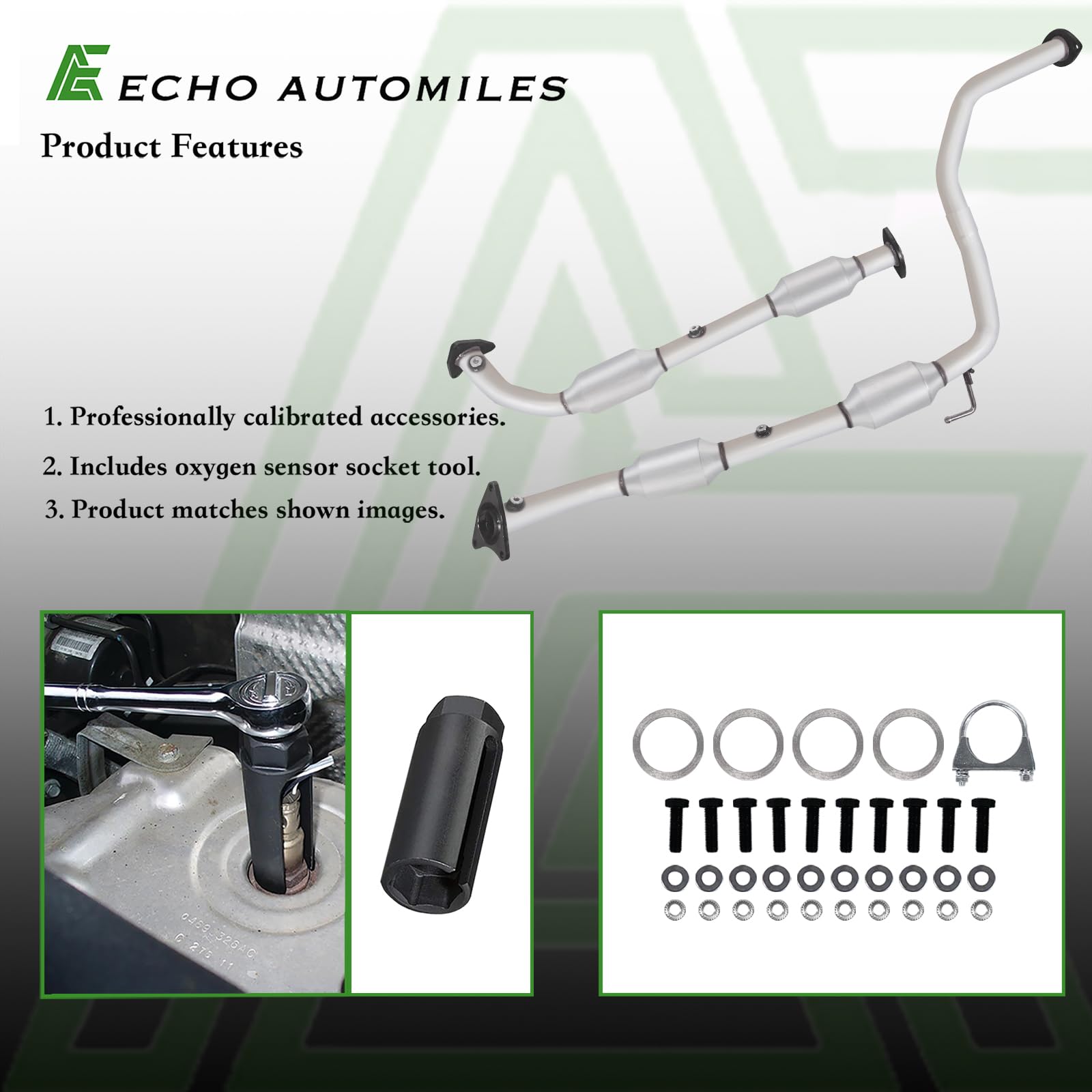 ECHO AUTOMILES Left and Right Catalytic Converter Compatible with 2007 2008 2009 Toyota Tundra V8 5.7L Catalytic Convertor EPA C