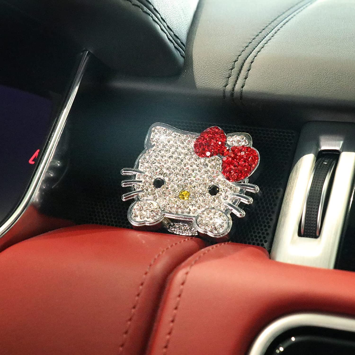Bling Car Push To Start Button Cover Accessories, Crystal Rhinestone Car Engine Start Stop Button Cover, Auto Ignition Switch Co