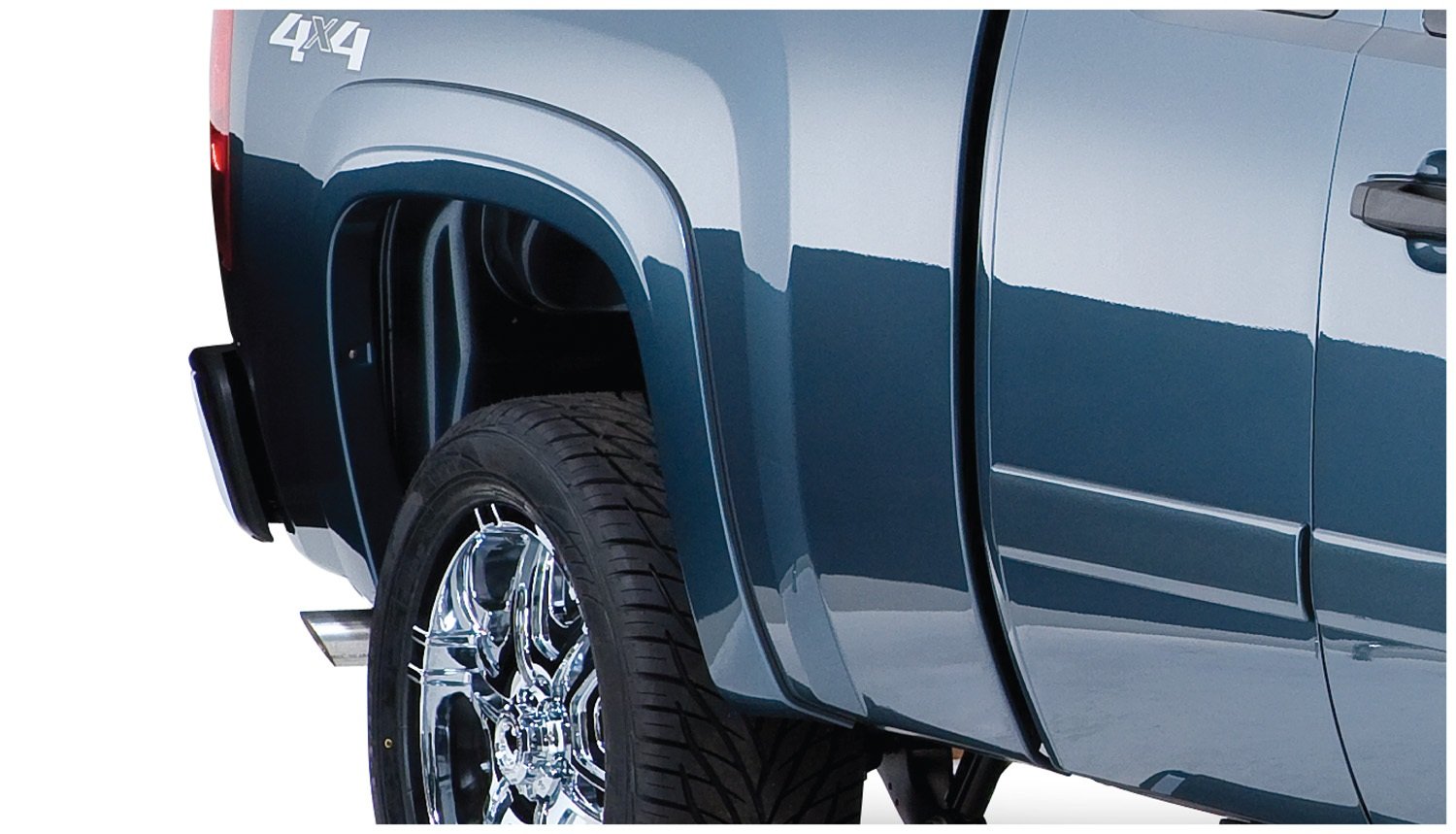 Bushwacker 40080-02 Black Oe-Style Smooth Finish Rear Fender Flares For 2007-2013 Silverado 1500, 2007-2014 Silverado 2500 Hd, 3