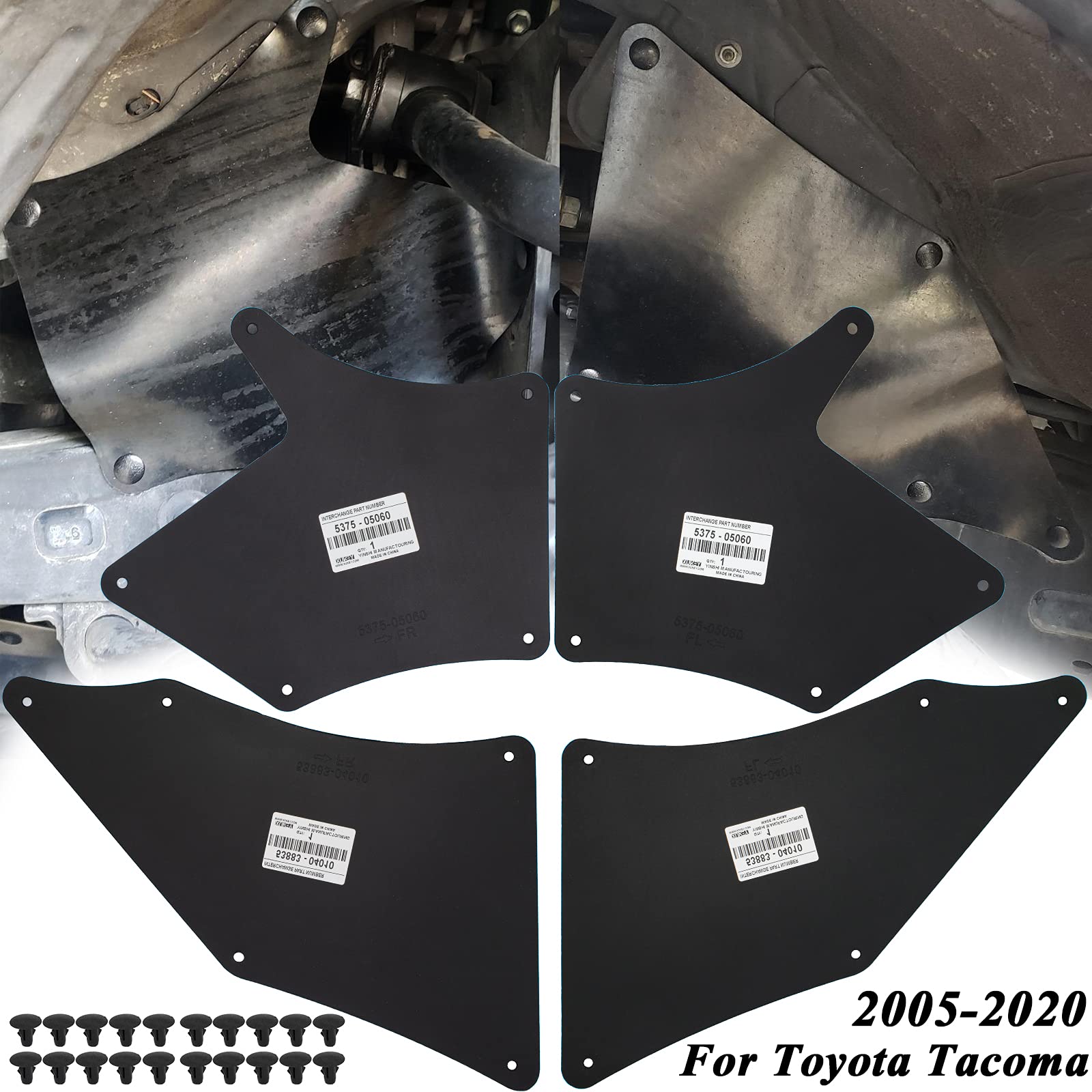 Splash Gurards For Toyota Tacoma N220/N240/N250/N260/N270/N300 2005-2023 Mud Flaps Guards Mudflaps Mudguards Oe# 5375-05060 5375