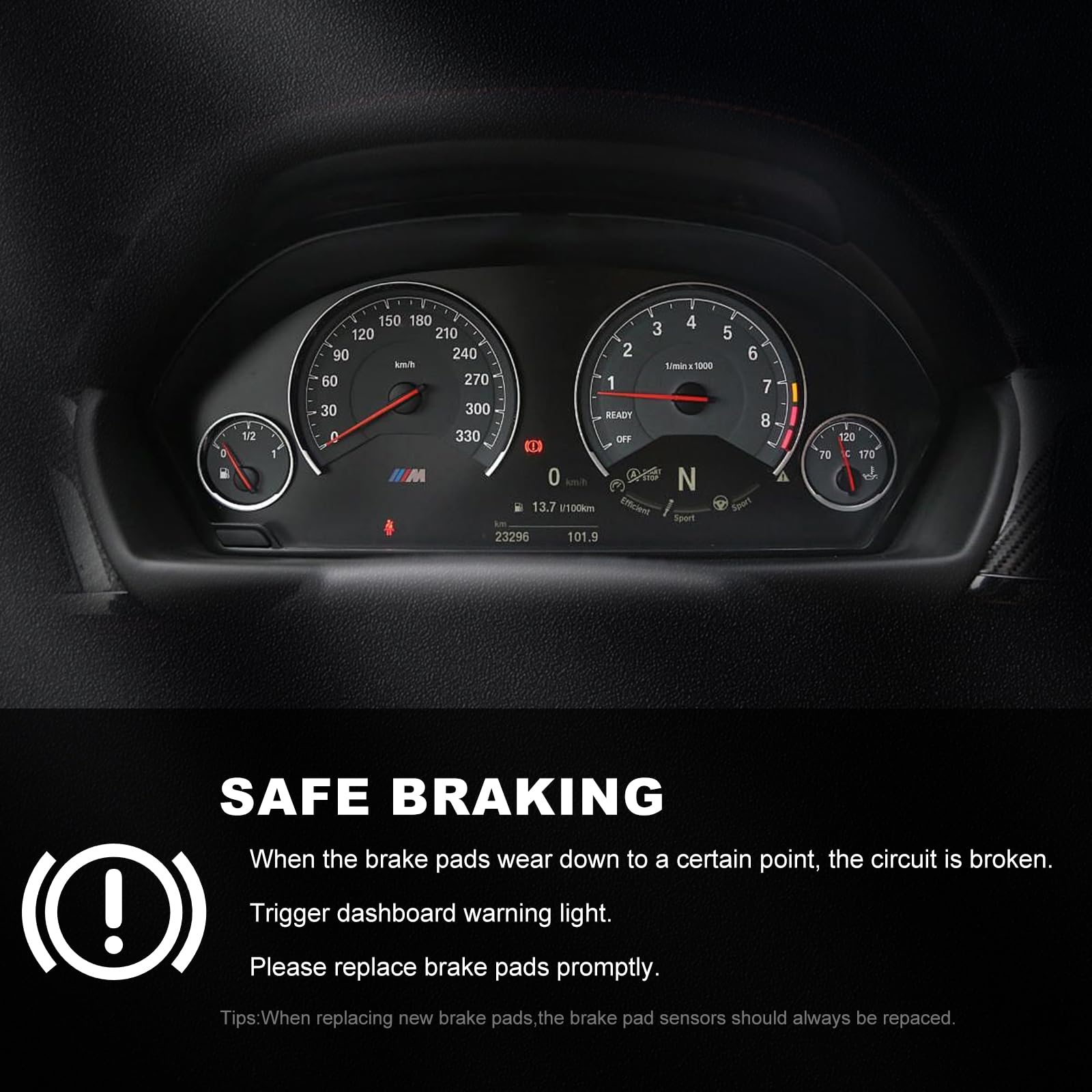 Bapmic Rear Brake Pad Wear Sensor 34356792292 Replacement for BMW F30 F31 F32 F33 320i 328i