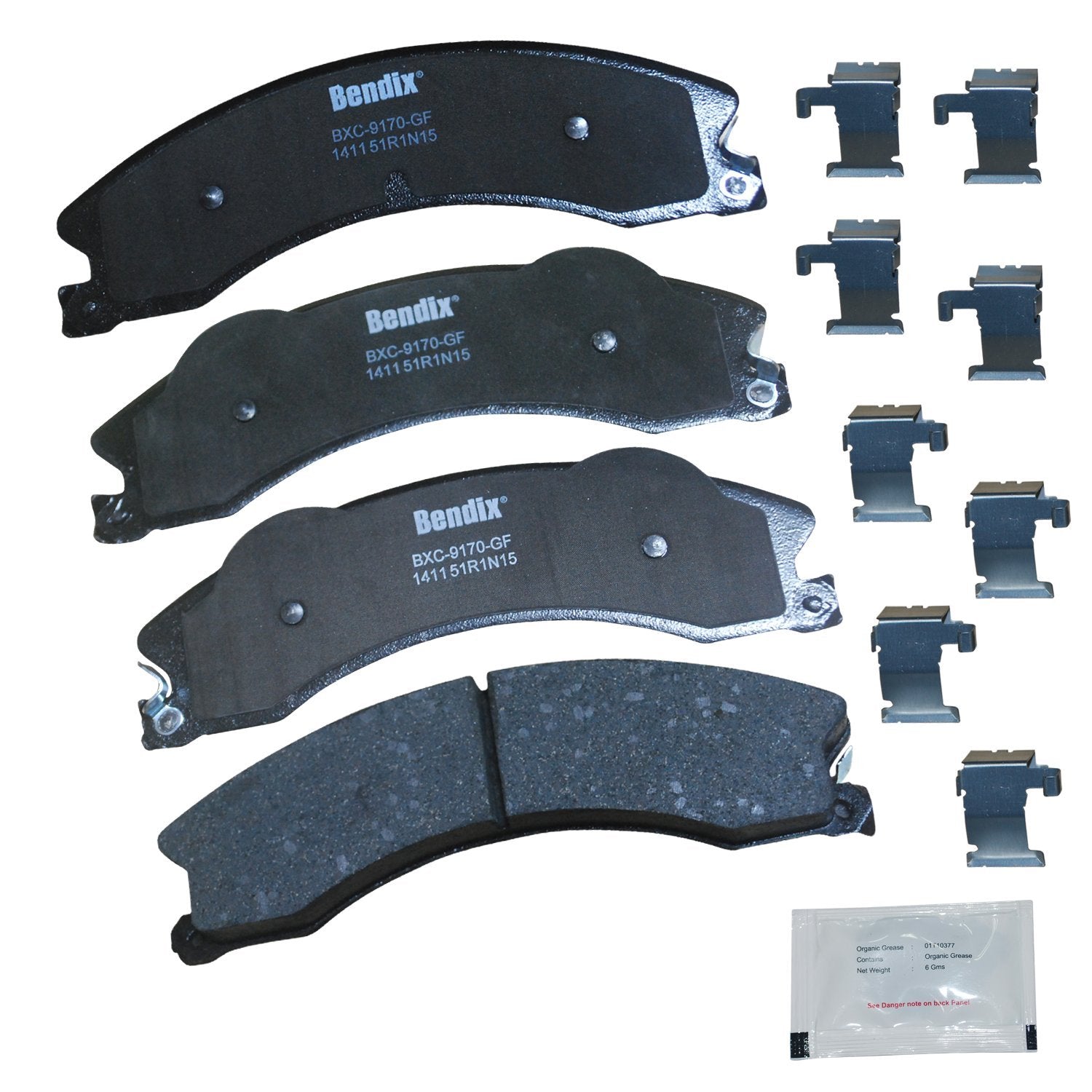 Bendix Priority1 Cfc1411 Disc Brake Pad Set Ceramic For Select Models Chevrolet Express 3500,4500,2500,Silverado Hd,Suburban,Gmc