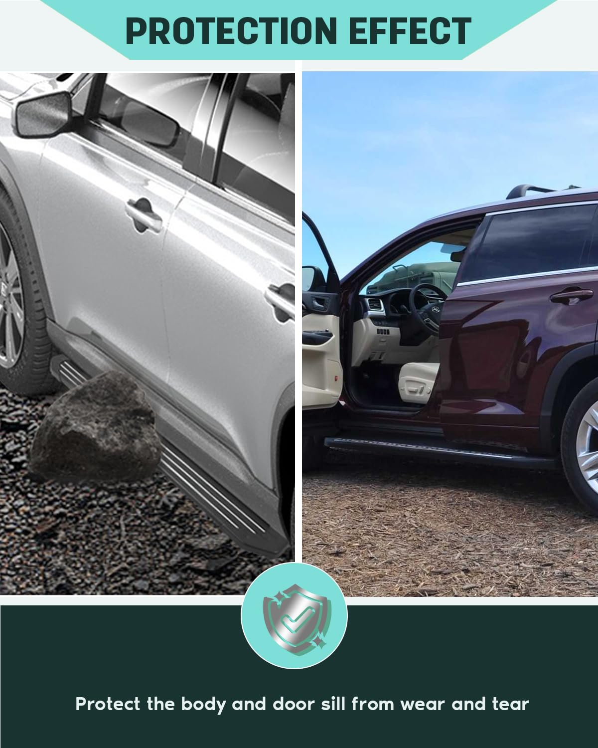 Scitoo 6 Inches Nerf Bar Running Boards Fit For 2019-2023 For Ram 1500 Crew Cab Stainless Steel Side Step Rock Sliders(Exclude 2019-2023 Classic)