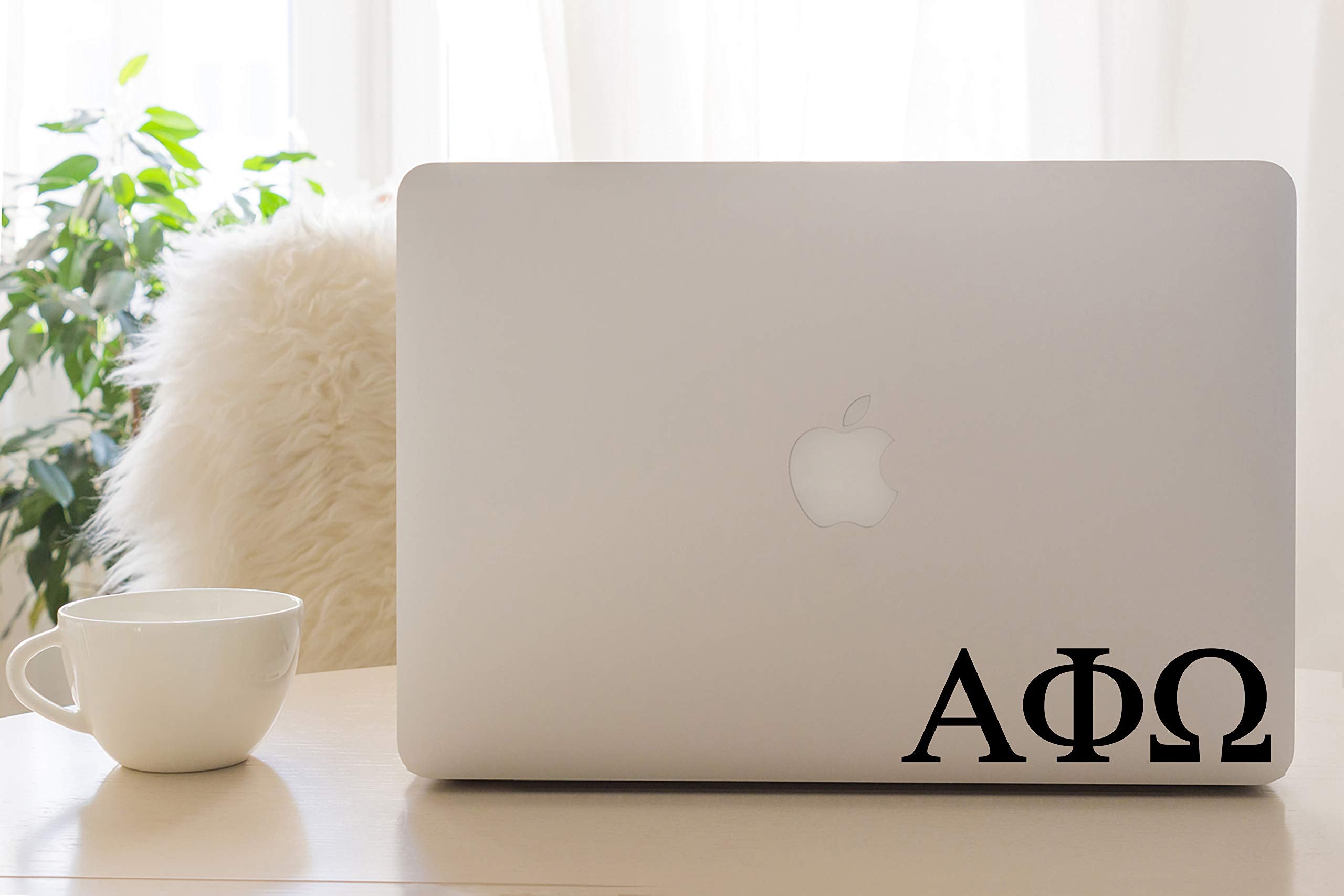 Pro-Graphx Alpha Phi Omega Greek Sorority Sticker Decal, 2.5 Inches Tall, Black