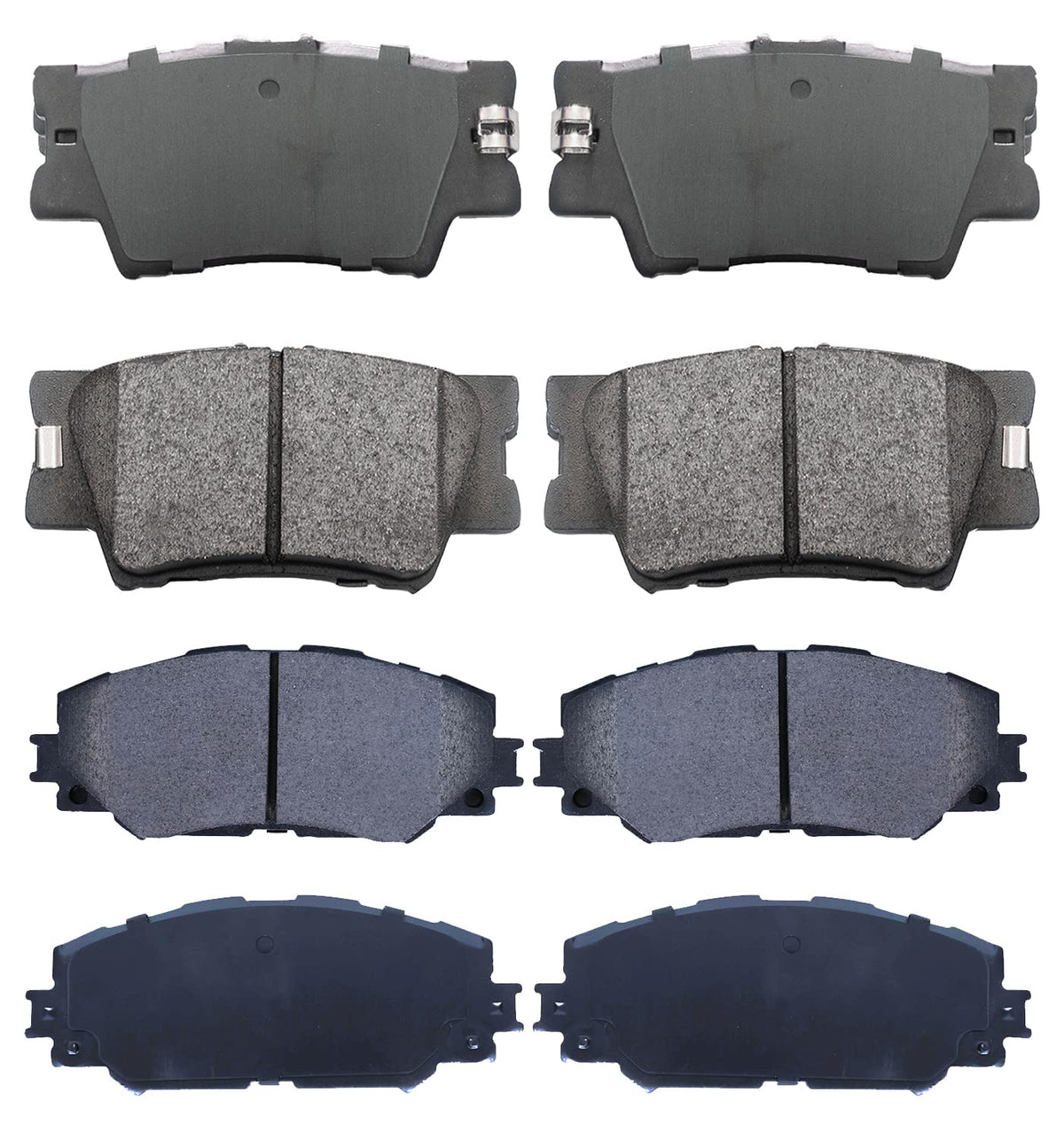 EXPPOWER Replacement for Front & Rear Ceramic Brake Pads Toyota RAV4 2006-2012 Fits All V6 Models, Toyota RAV4 2013-2017, Toyota