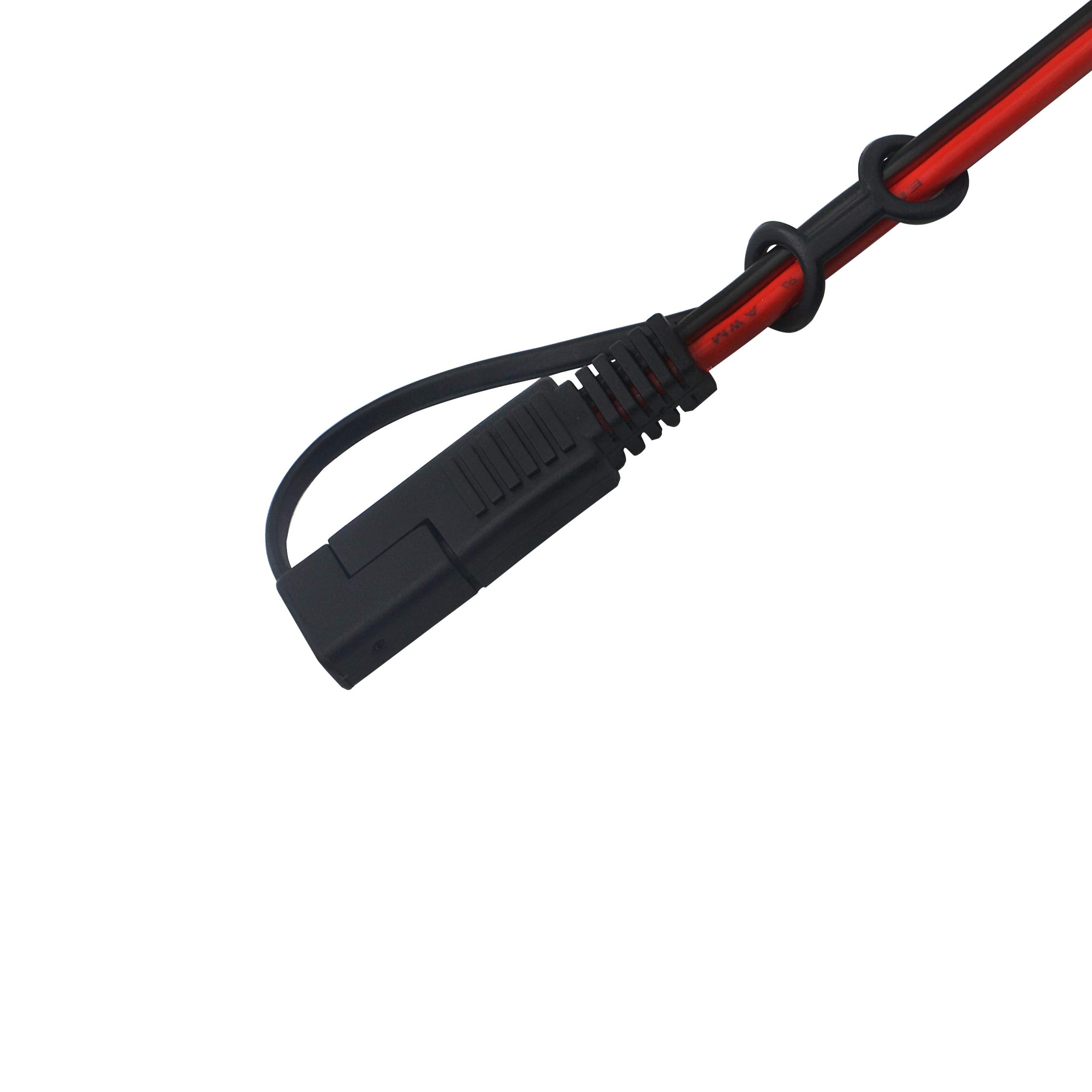 Cerrxian 3.2Ft 12V 14Awg Alligator Butterfly Clip To Sae Connector Quick Release Disconnect Car Solar Power Charging Extension C