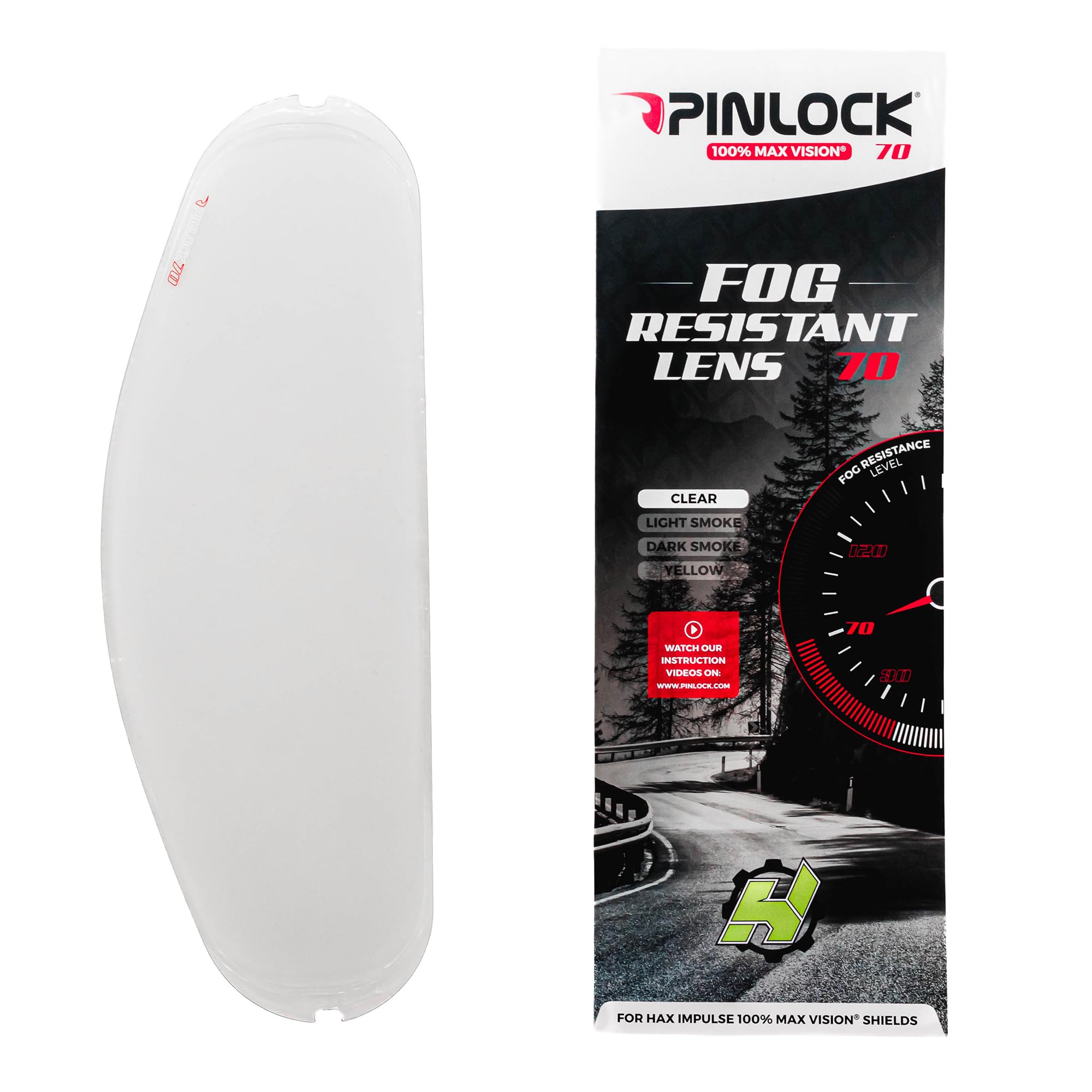 100% Max Vision Pinlock 70 Dks 274 For Hax Impulse Series Helmet Made In Netherlands