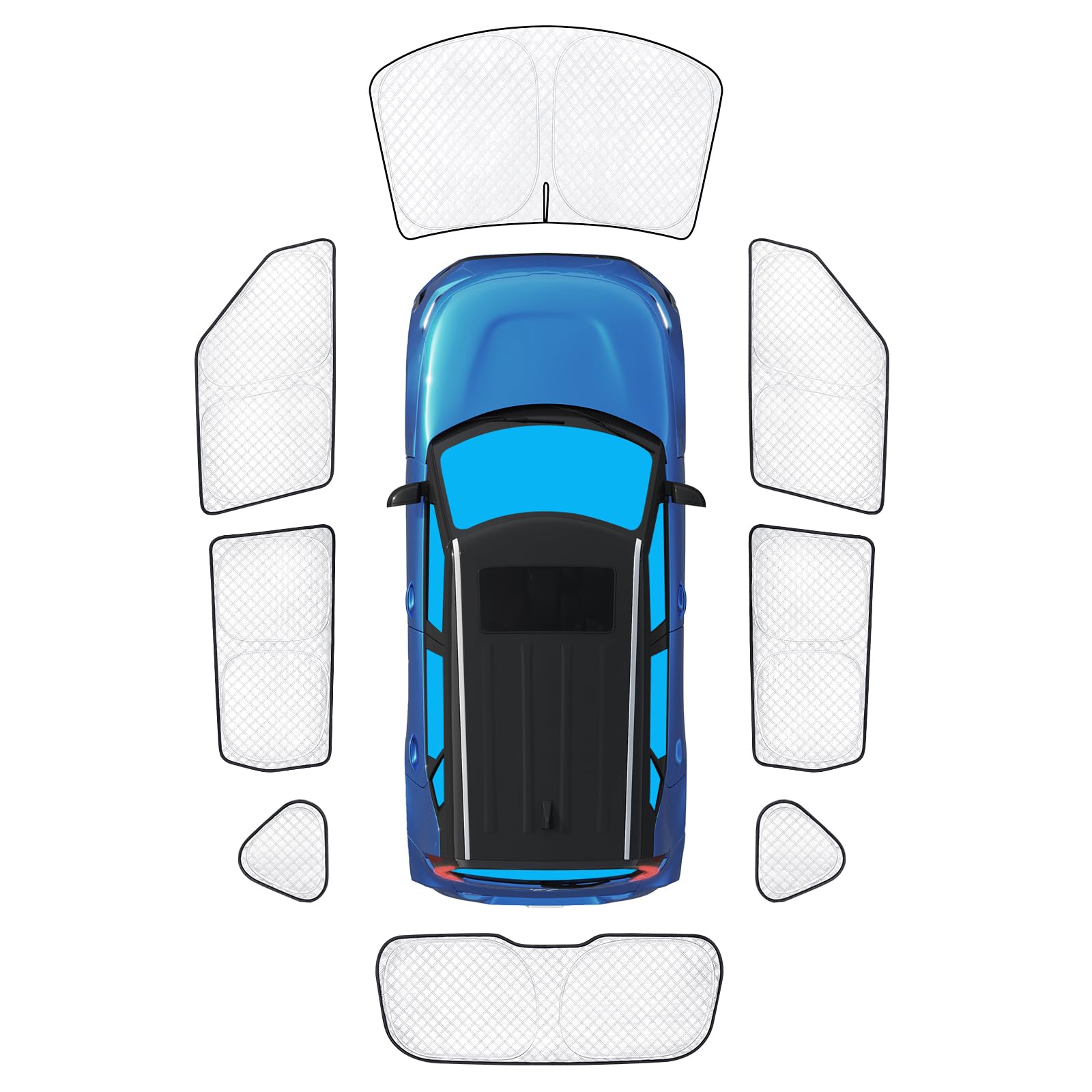 Kmf Windshield Sun Shade Replacement For Kia Soul Accessories 2020-2024,Side Rear Window Sun Shade Cover Sun Visor Shield Cover,