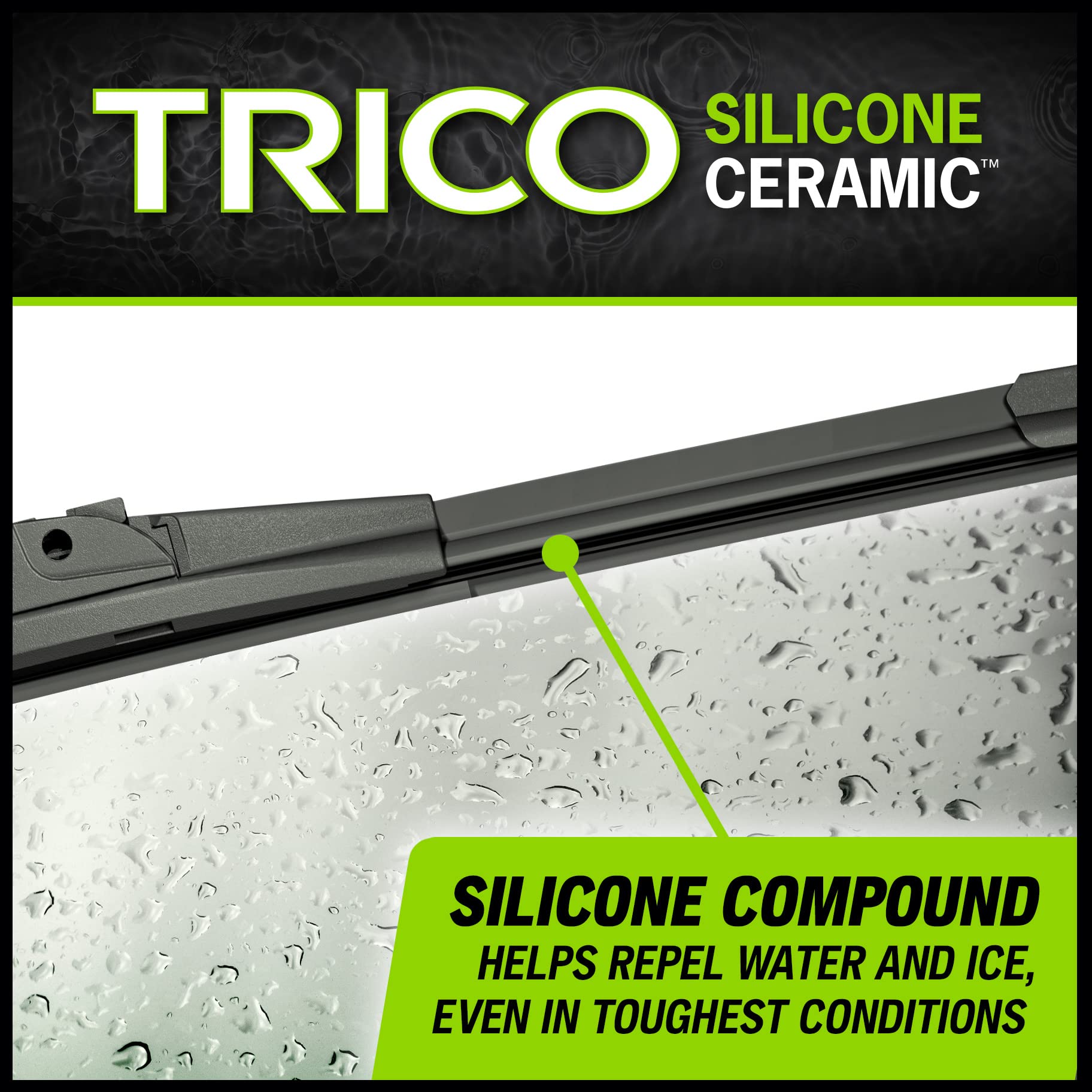 Trico Silicone Ceramic Automotive Replacement Windshield Wiper Blade, Ceramic Coated Silicone Super Premium All Weather Includes 26 Inch & 26 Inch Beam Blades For Select Mercedes-Benz Models (90-2626)