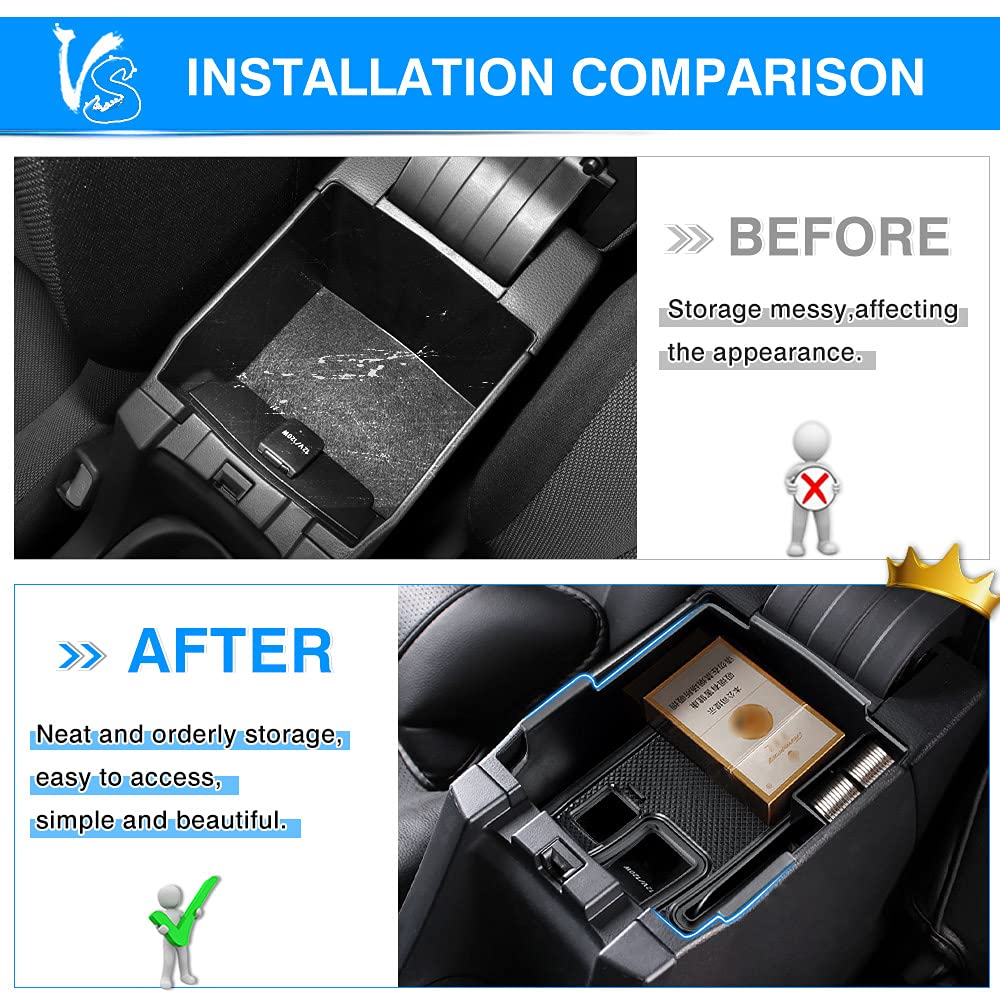 Karltys Compatible with Center Console Organizer Toyota Corolla Cross 2022 2023 2024 Accessories (NOT for Corolla) Middle Consol
