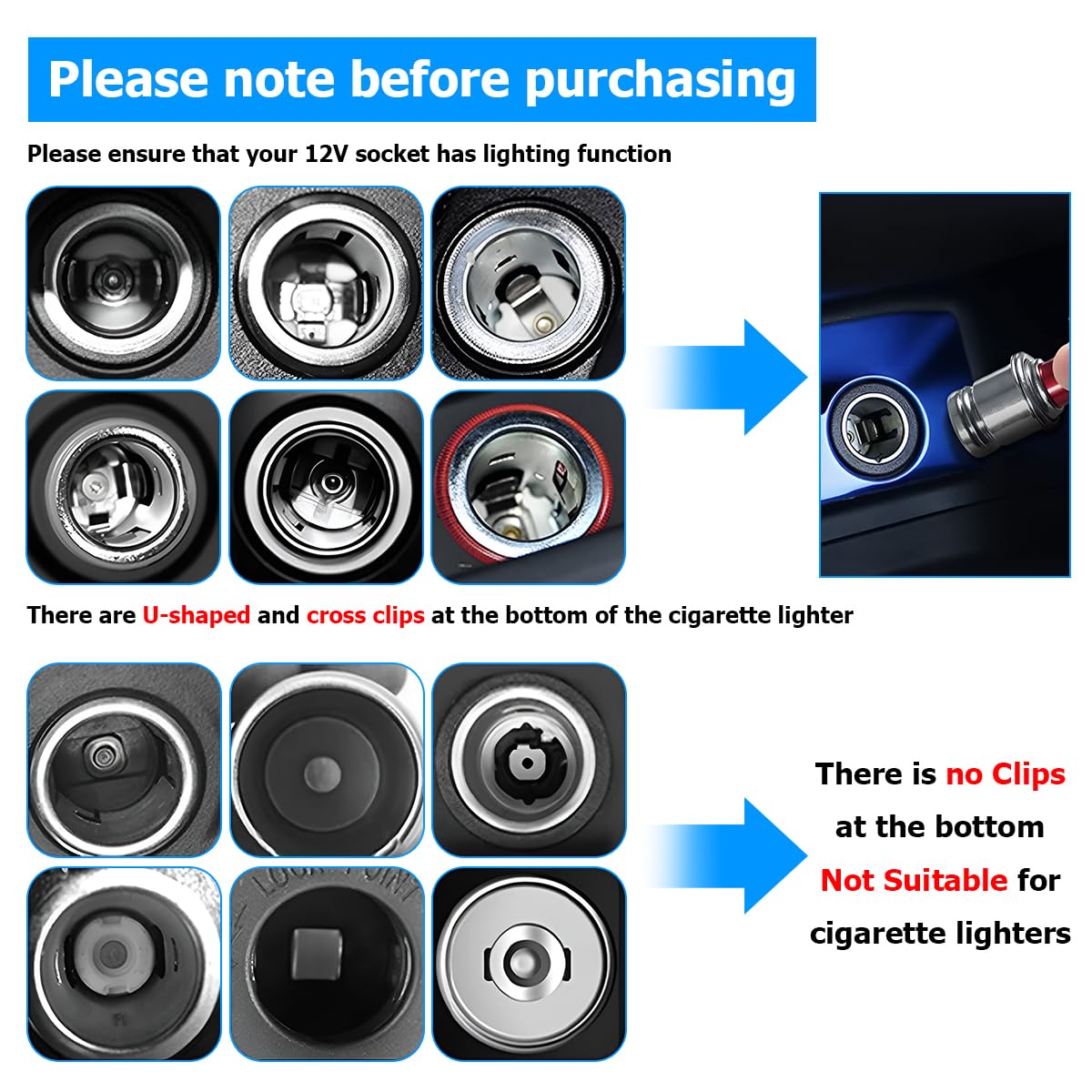 Auceli Fire Missiles Button Car Cigarette Lighter Plug, Aluminum Alloy Push Button Cigarette Lighter Replacement For Most Vehicles With Standard 12 Volt Power Source, Car Accessory (Fire Missile)