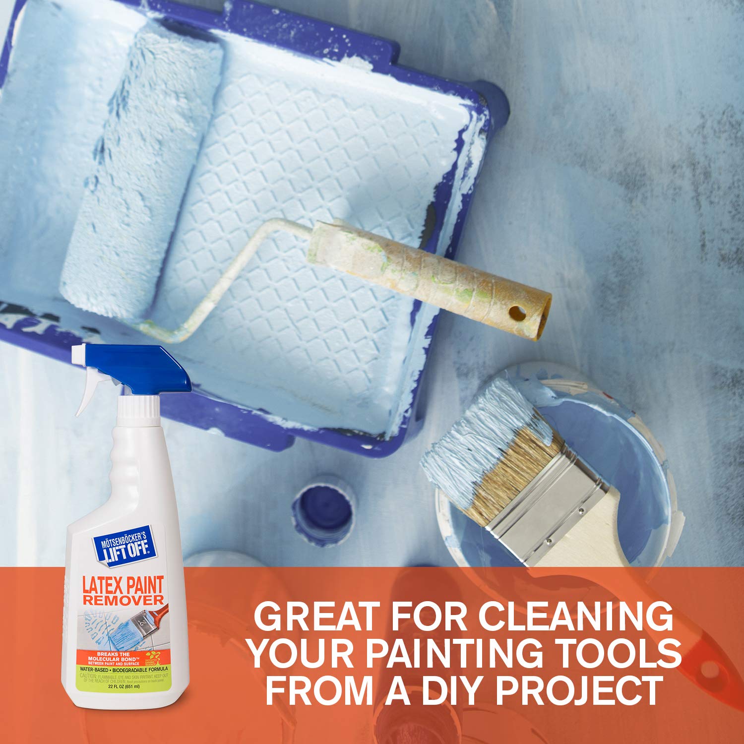 Motsenbocker's Lift Off Latex Paint Remover Spray, 22 Fl Oz (Pack of 2), Biodegradable, Water-Based, Multi-Surface Cleaner