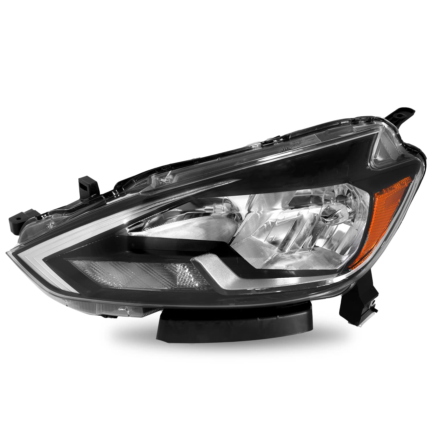 Sockir Halogen Headlight Assembly Compatible With 2016-2019 Nissan Sentra Headlamp 4-Door Sedan Left Driver Side