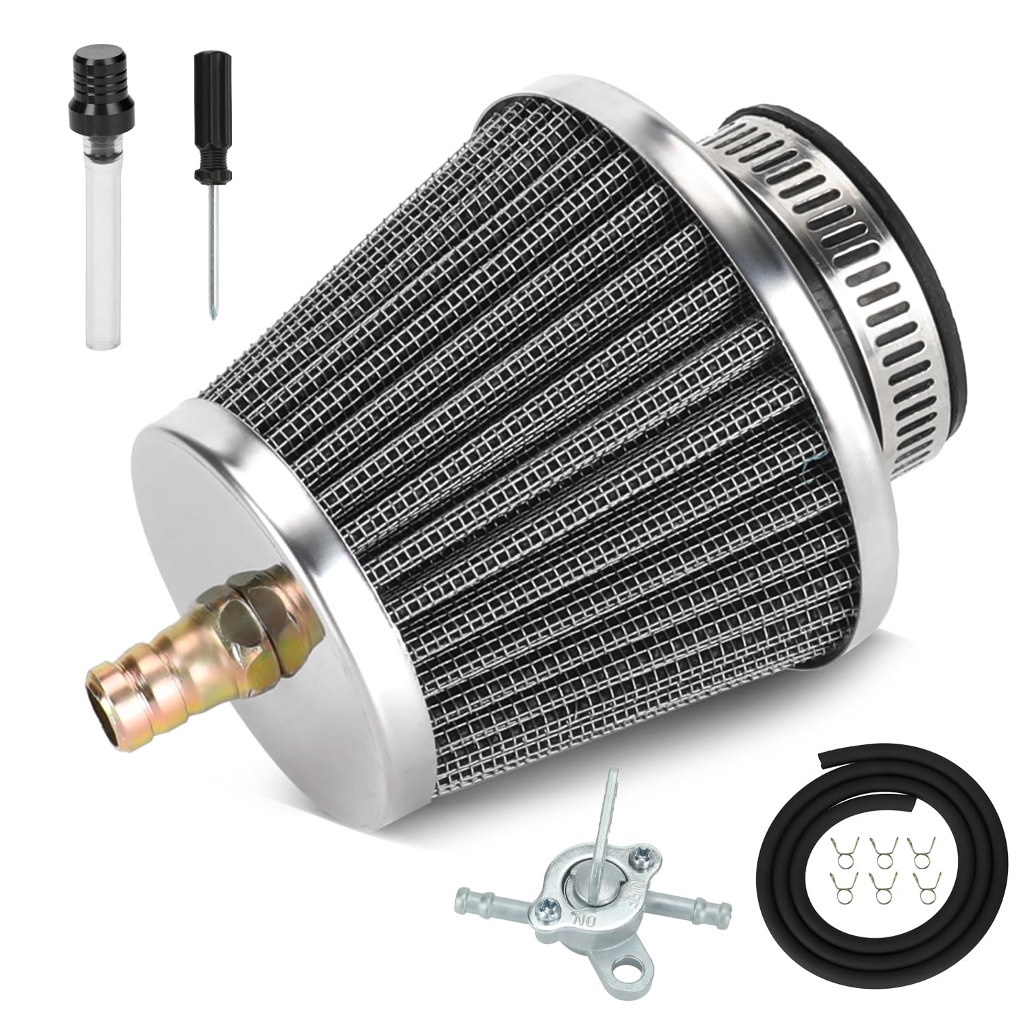 EOPOAYI 35mm (1-3/8'') Air Filter with Nipple Compatible with Taotao Coolster 125cc 110cc 90cc 70cc 50cc ATV Quad 4 Wheeler Baja