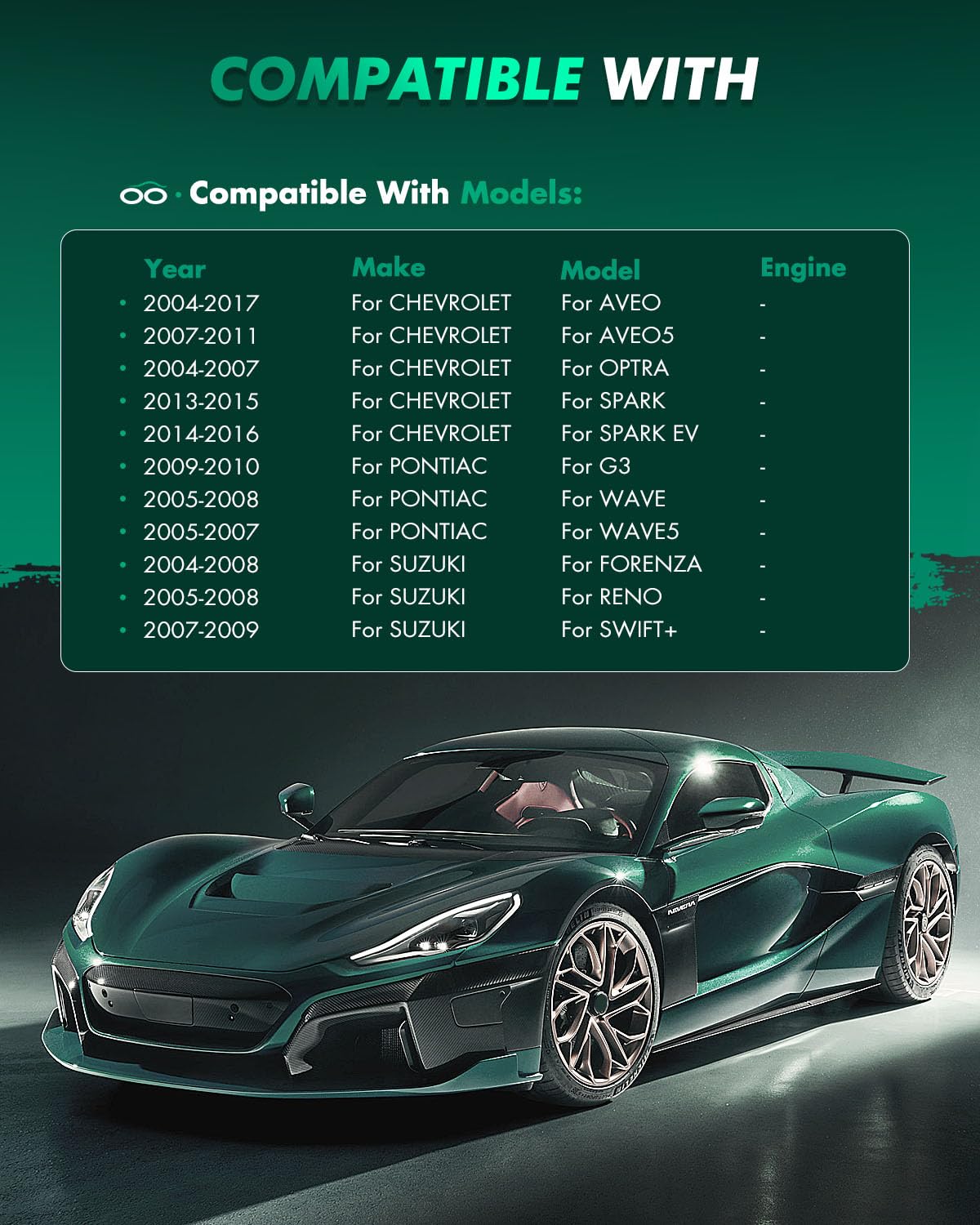 Scitoo D1035 Front Ceramic Brake Pads Sets Fit For Chevy Aveo/Aveo5/Optra/Spark,For Pontiac G3/G3 Wave/Wave/Wave5,For Suzuki For