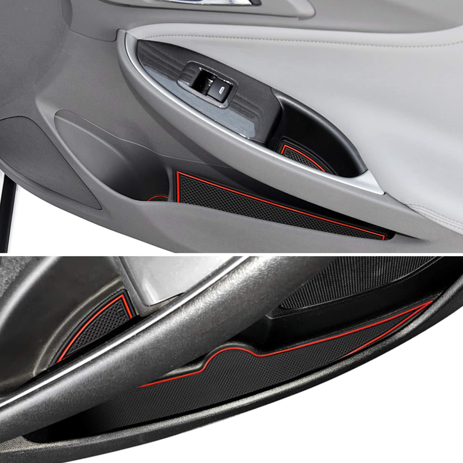 Auovo Anti Dust Mats Trims For Chevy Malibu Accessories 2017-2023 2024 2025 Custom Fit Door Pocket Liners Cup Holder Pads Consol