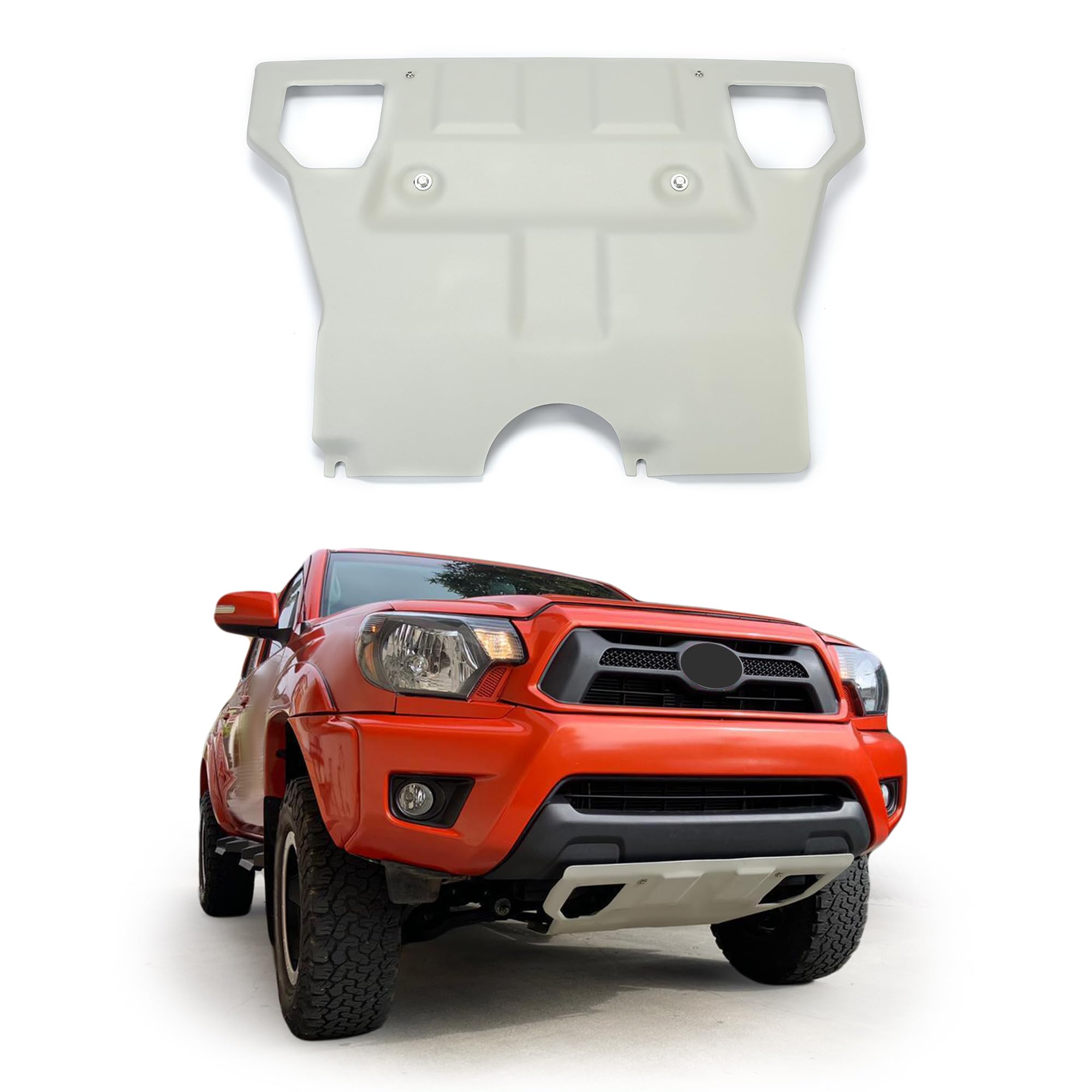 ECOTRIC Front Skid Plate Compatible with 2005-2015 Toyota Tacoma 2.7L 4.0L Engine Splash Shield Under Tray Skid Plate Replace fo