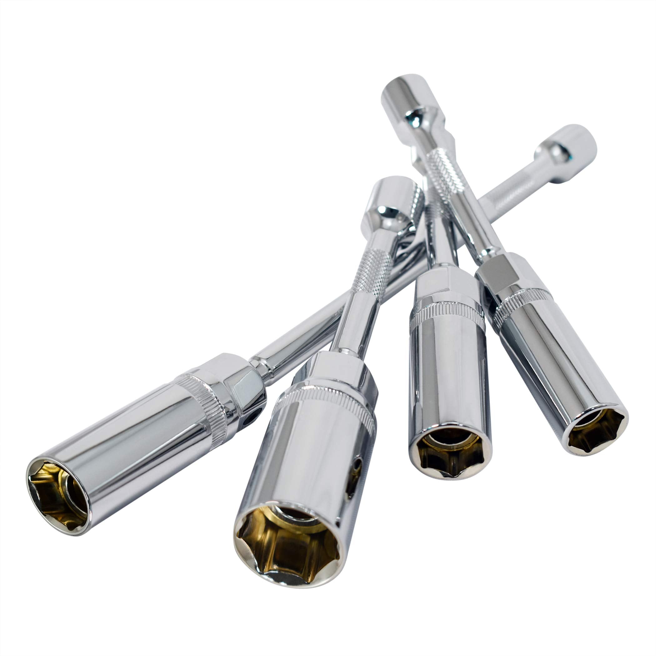 Astro Tools 94404 Magnetic Spark Plug Universal Extension Socket Set - 9/16, 14mm, 5/8, 16mm & 13/16