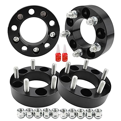 Richeer 5X4.5 Wheel Spacers For Yj Tj Xj Kj Kk Zj Wrangler Explorer Mustang Edge Ranger, 4Pcs 1.5 Inch 5X114.3Mm 5 Lug Forged Wheel Spacer With 1/2-20 Studs 82.5 Mm Center Bore