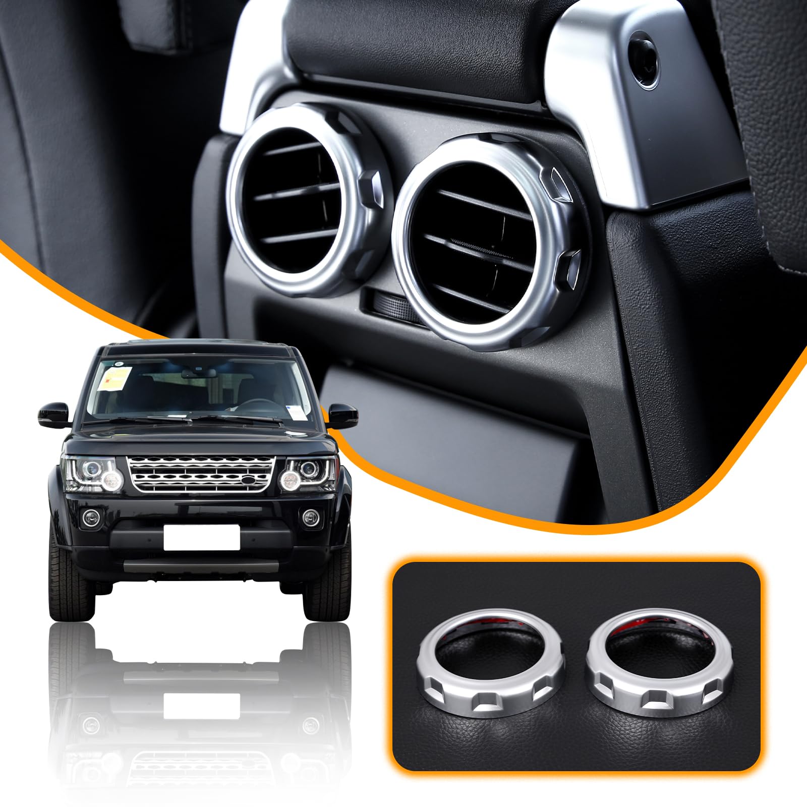Llkuang Rear Armrest Air Vent Outlet Cover Ring For Land Rover Discovery 3 Discovery 4 Lr3 Lr4, Range Rover Sport 2005-2013
