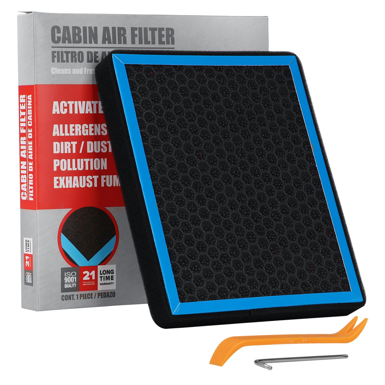 CF12150 Cabin Air Filter, Replacement FL3Z19N619A with Activated Carbon Compatible with FORD Expedition/F150/F250/F350/F450/F550