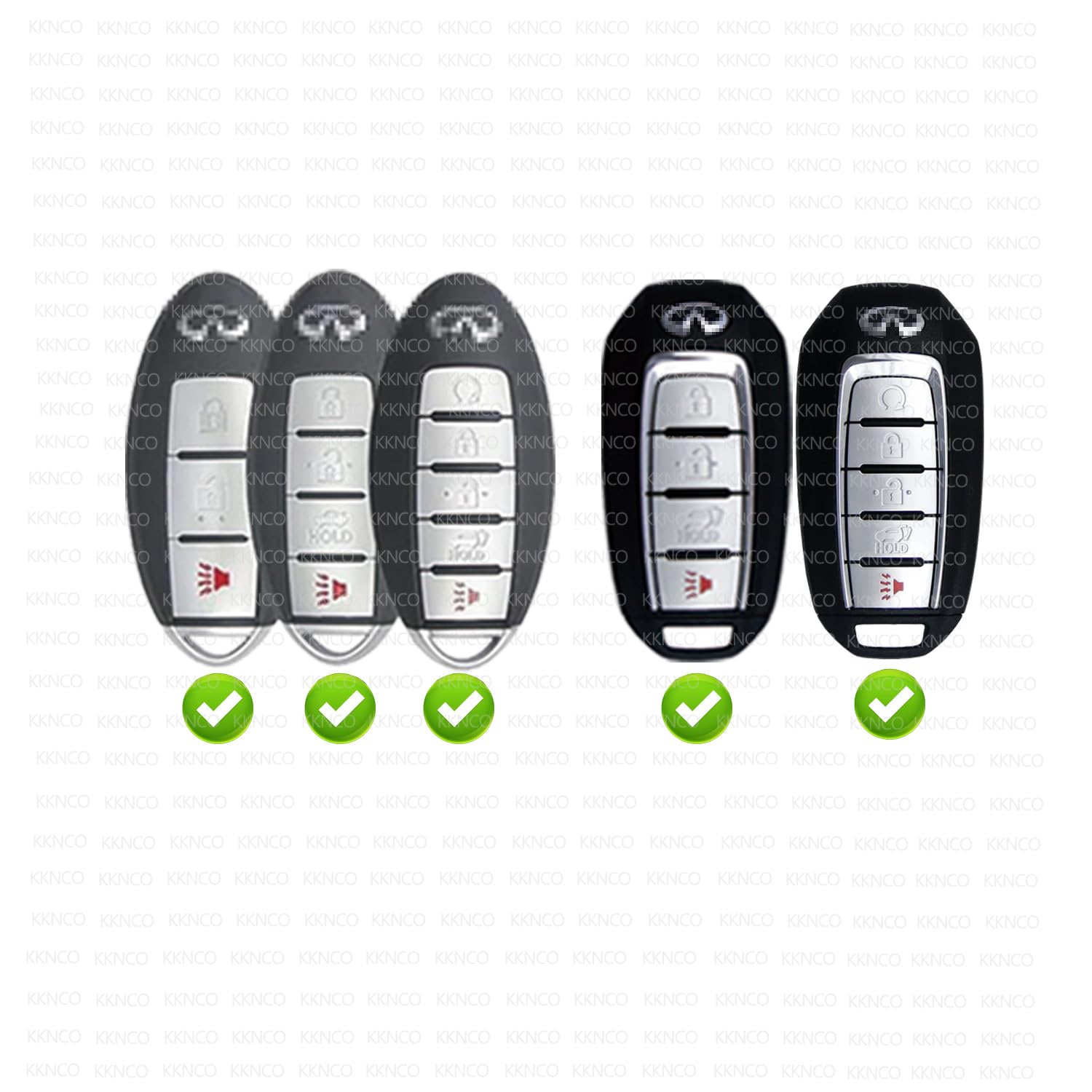 KKNCO Key Fob Battery Replacement for Infiniti EX35 FX35 G25 G37 JX35 Q50 Q60 - 2 Packs CR2032