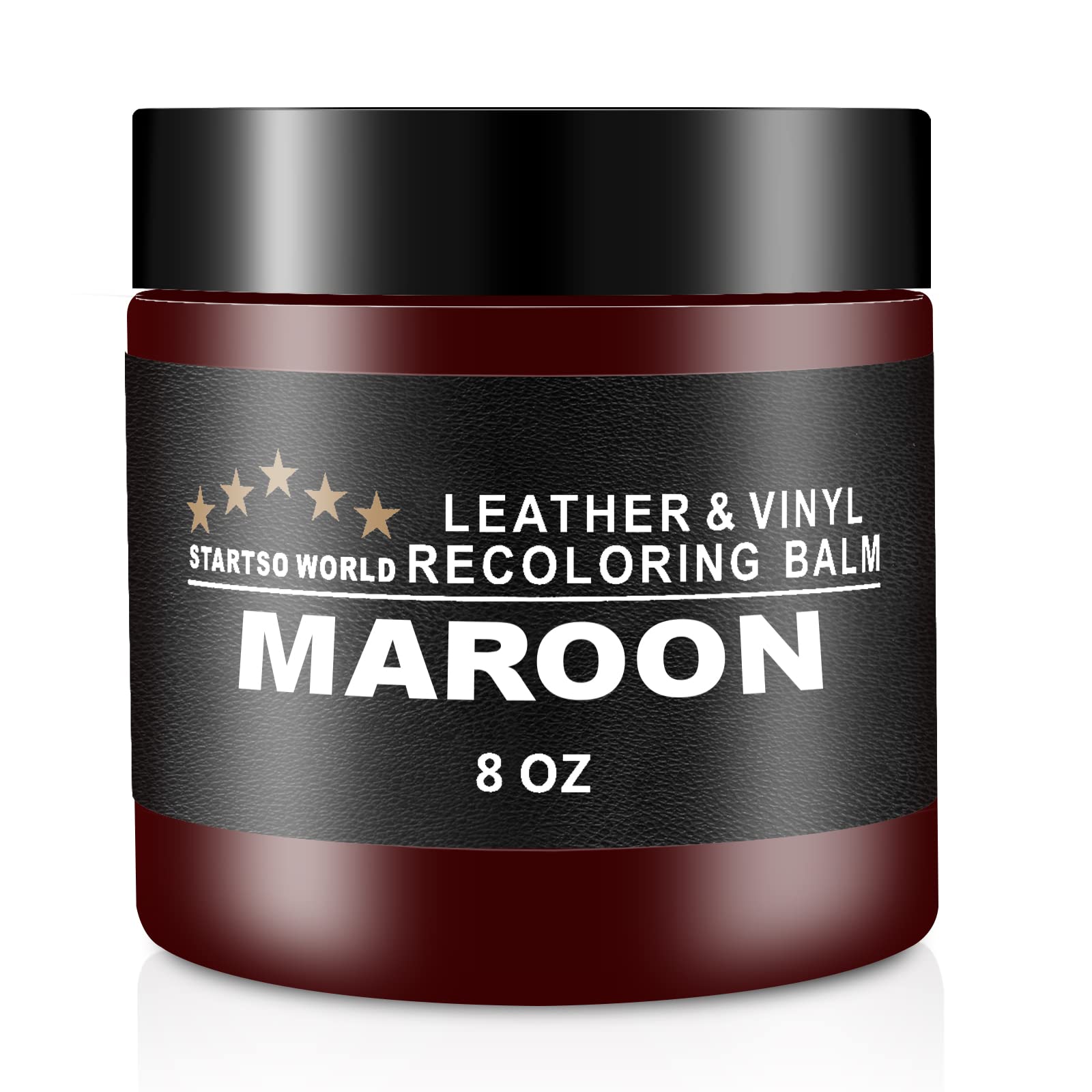 Startso World Leather Recoloring Balm, Maroon Leather Repair Kit For Furniture, Leather Dye, Leather Color Restorer For Couches, Leather Couch Paint | Repair, Restore & Renew Old, Faded Leather