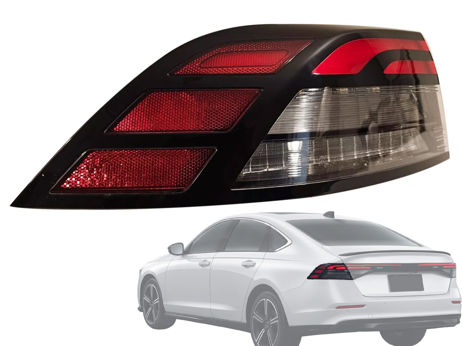 KAP Replacement LED Tail Lamp Rear Light for 2023 2024 Accord Sedan Outer Driver Left Side 3355030AA01 HO2804129