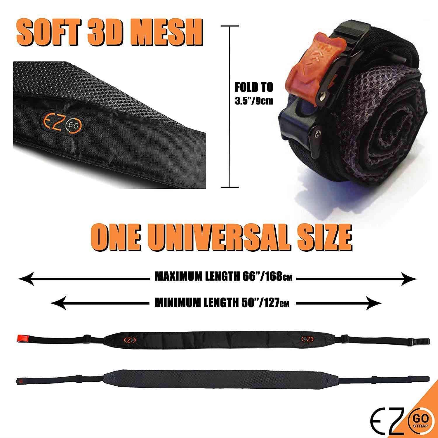 Motorcycle Helmet Carrier Strap - Hands-Free, Motorbike Accessory. Convenient, Lightweight And Comfortable Alternative To Helmet Bag. A Perfect Biker Gift For Men And Women. By Ez-Go (Black Strap)