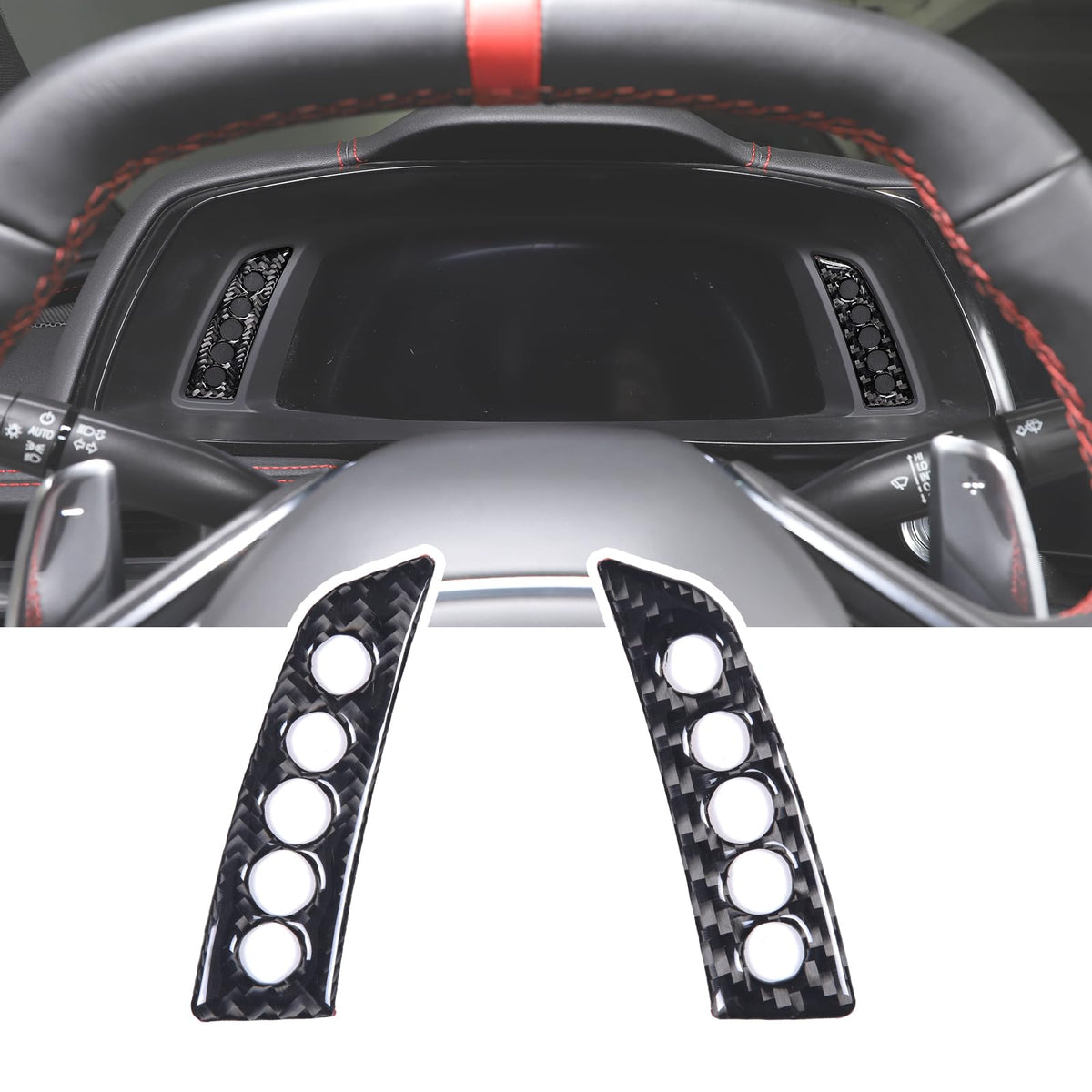 Fgtagtal Soft Carbon Fiber Instrument Panel Trim Sticker Compatible With Chevrol WBCARB0BR5H2FK2