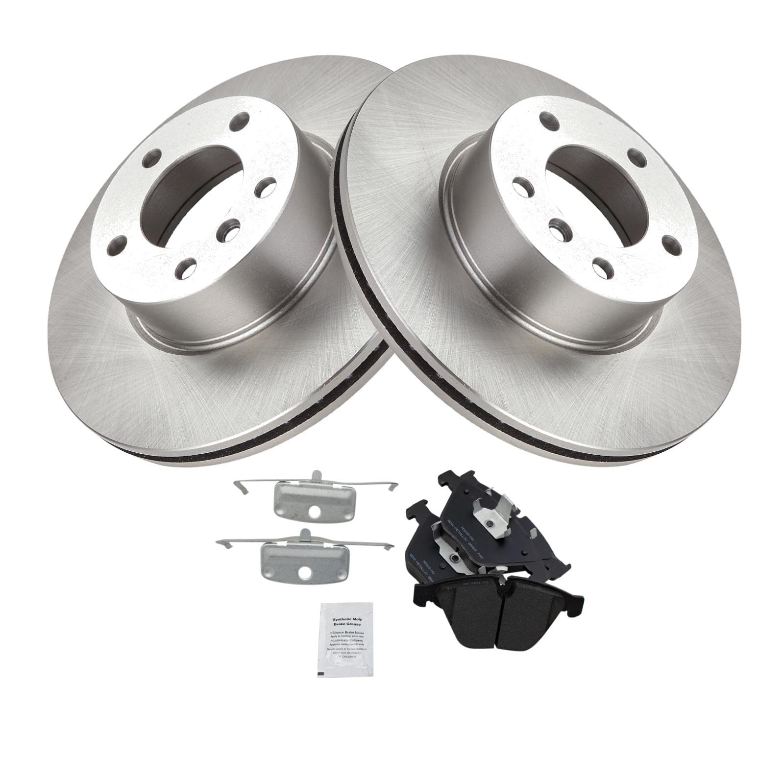 Trq Front Brake Pad & Rotor Kit Brake Pads Brake Rotor Semi-Metallic Compatible With 2007-2013 Bmw 328I 2009-2013 328I Xdrive 20