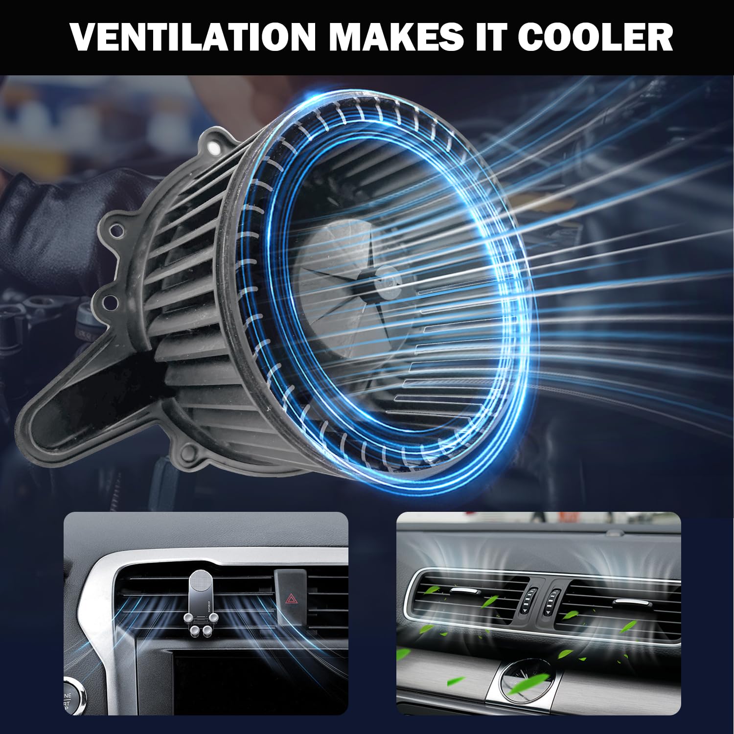 Aspligo 700027 Ac Heater Blower Motor Fan Assembly Fit For Ford Expedition 1997-2002 ,F150 1997-2003 ,For Lincoln Blackwood 2002