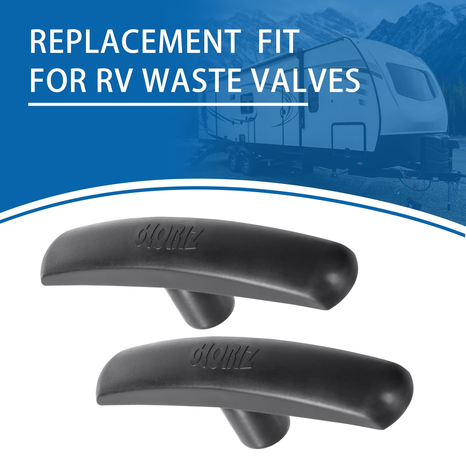 GLOBIZ RV Sewer Valve Handles Replacement Fit for 1 1/2''