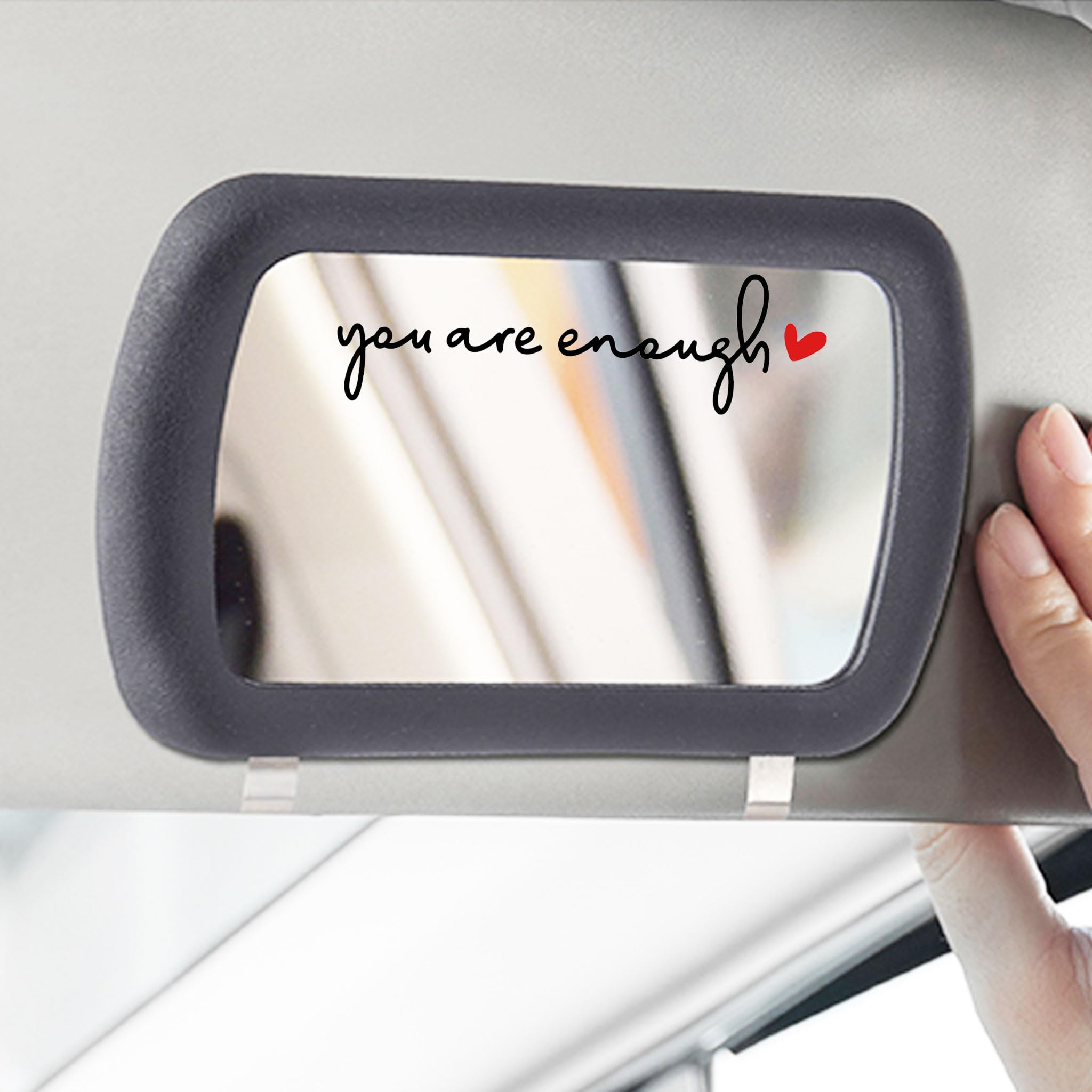 2 X You Are Enough Rearview Mirror Vinyl Die Cut Decal Self Affirmation Mental Health Decal Tumbler Sticker Water Bottle Sticker