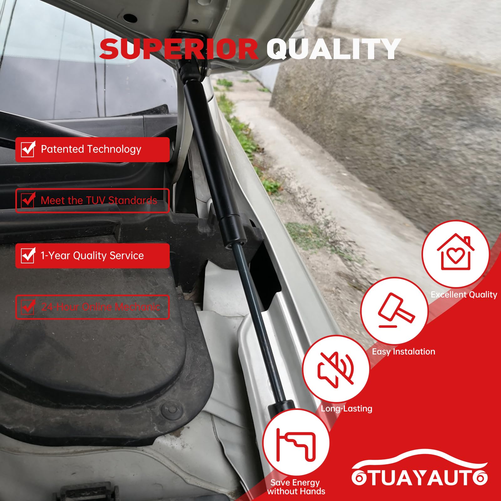 Otuayauto Rear Hatch Liftgate Struts Lift Supports, Sg226029 Gas Spring Prop Rods Tailgate Struts Shocks Replacement For 2009-20