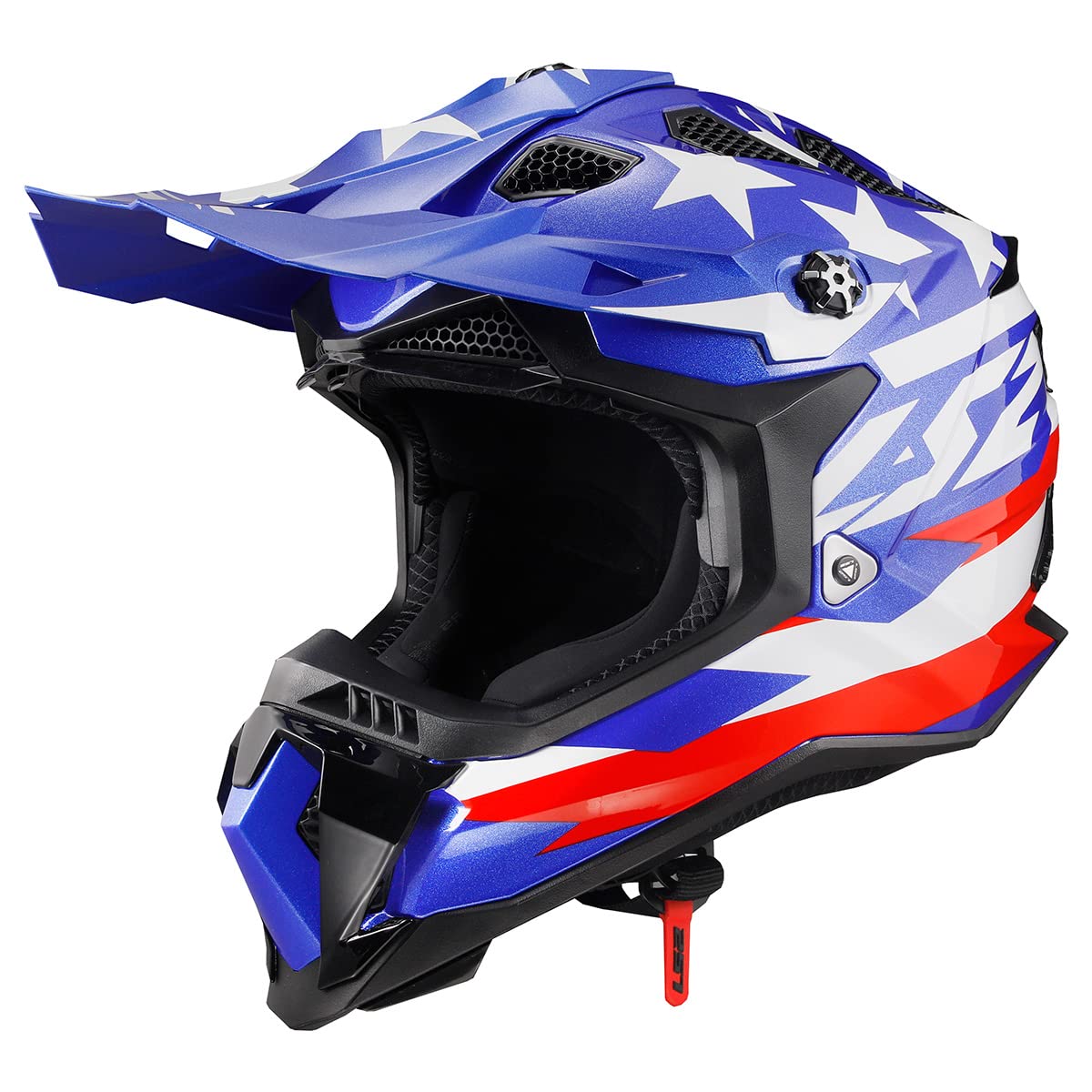 LS2 Helmets MX-Off Road Subverter Evo Helmet (United Gloss Red/White/Blue - 2X-Large)