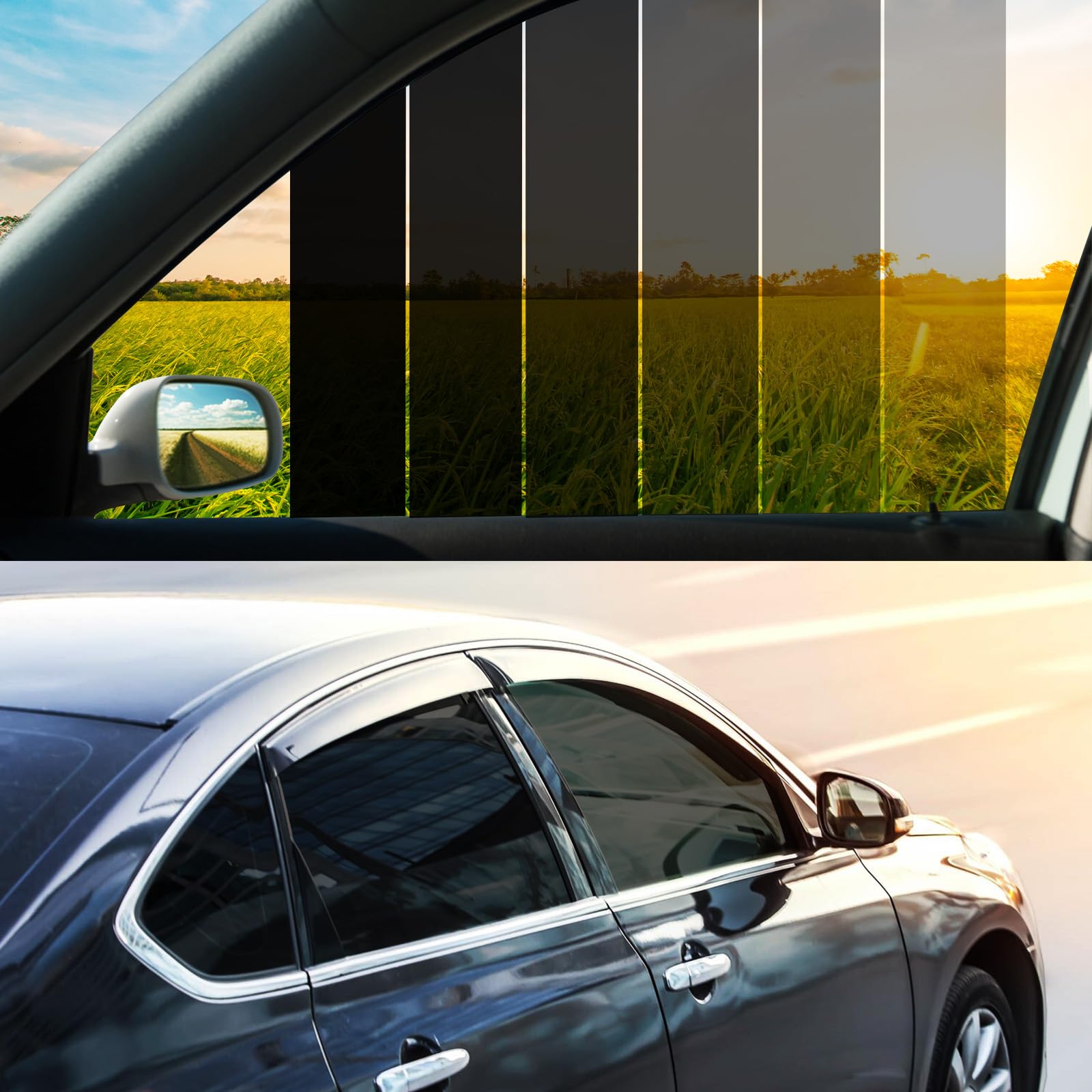 Vepagoo Nano Ceramic Car Window Tint Film 15% VLT- 20 in 30Ft Privacy Window Tint, Blocks UV/IR Rays, Heat & Glare - Scratch Res