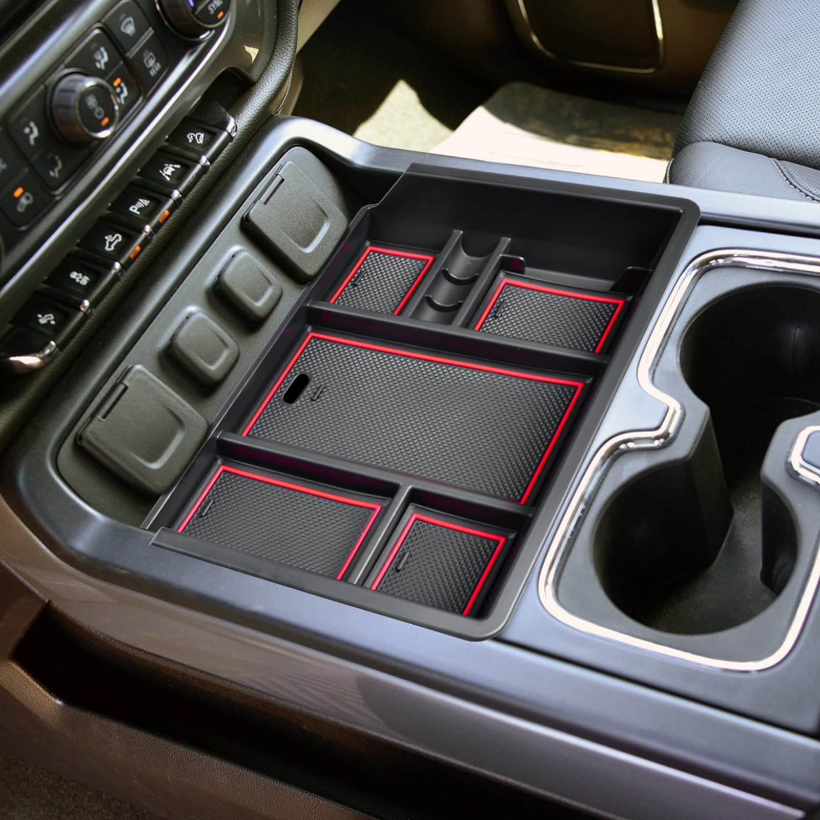 Edbetos Console Organizer Compatible With 2014-2018 Chevy Silverado/Gmc Sierra 1500 And 2015-2019 Silverado/Sierra 2500Hd/3500Hd