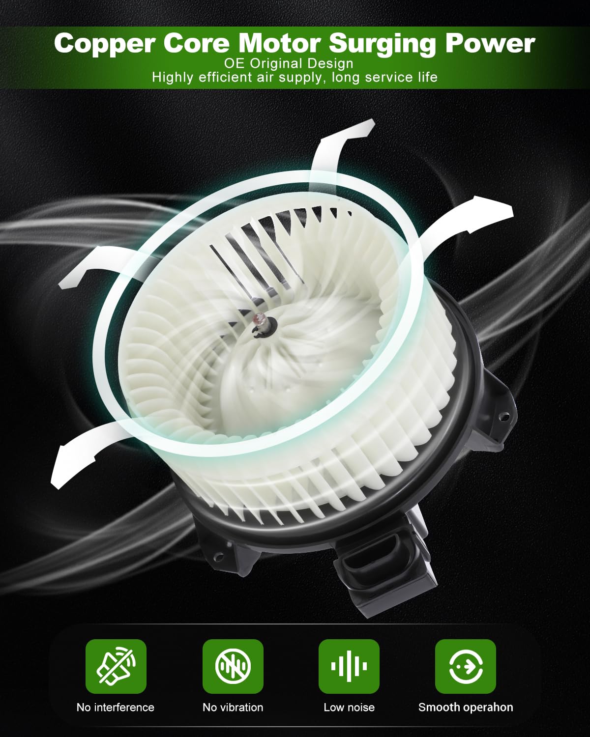 SCITOO HVAC Blower Motor with Fan Fit for 2007-13 for Acura MDX / 2009-16 Dodge Ram / 2007-2017 Lincoln MKX / 2007-2017 for Ford Edge / 2011-2013 Wrangler / 2007-2013 Acura MDX TL TSX 25770668/700203