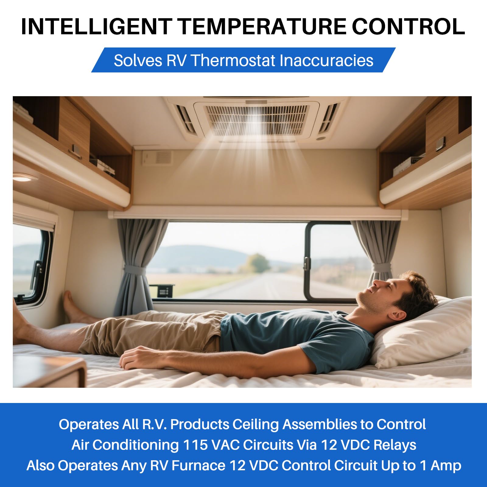 Lrichy OEM 7330G3351 RV Air Conditioner Thermostat Replacement for Coleman Mach Series, 7330F3852 Single Stage Heating/Cooling C