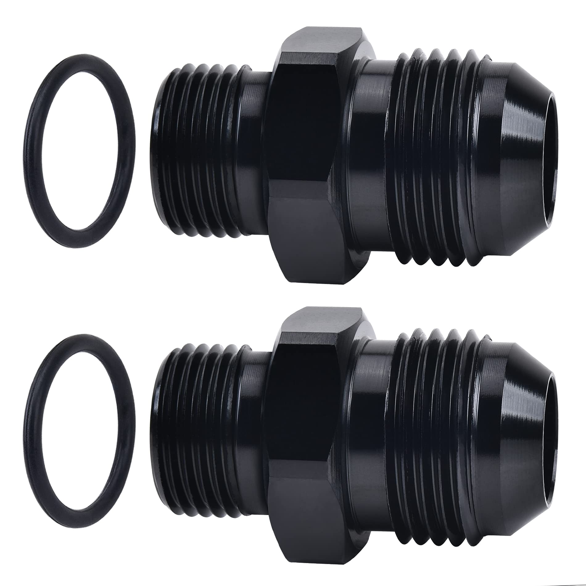 Evil Energy 10An Male Flare To M18 X 1.5Mm Male Metric Fitting Adapter Aluminium Alloy 2Pcs