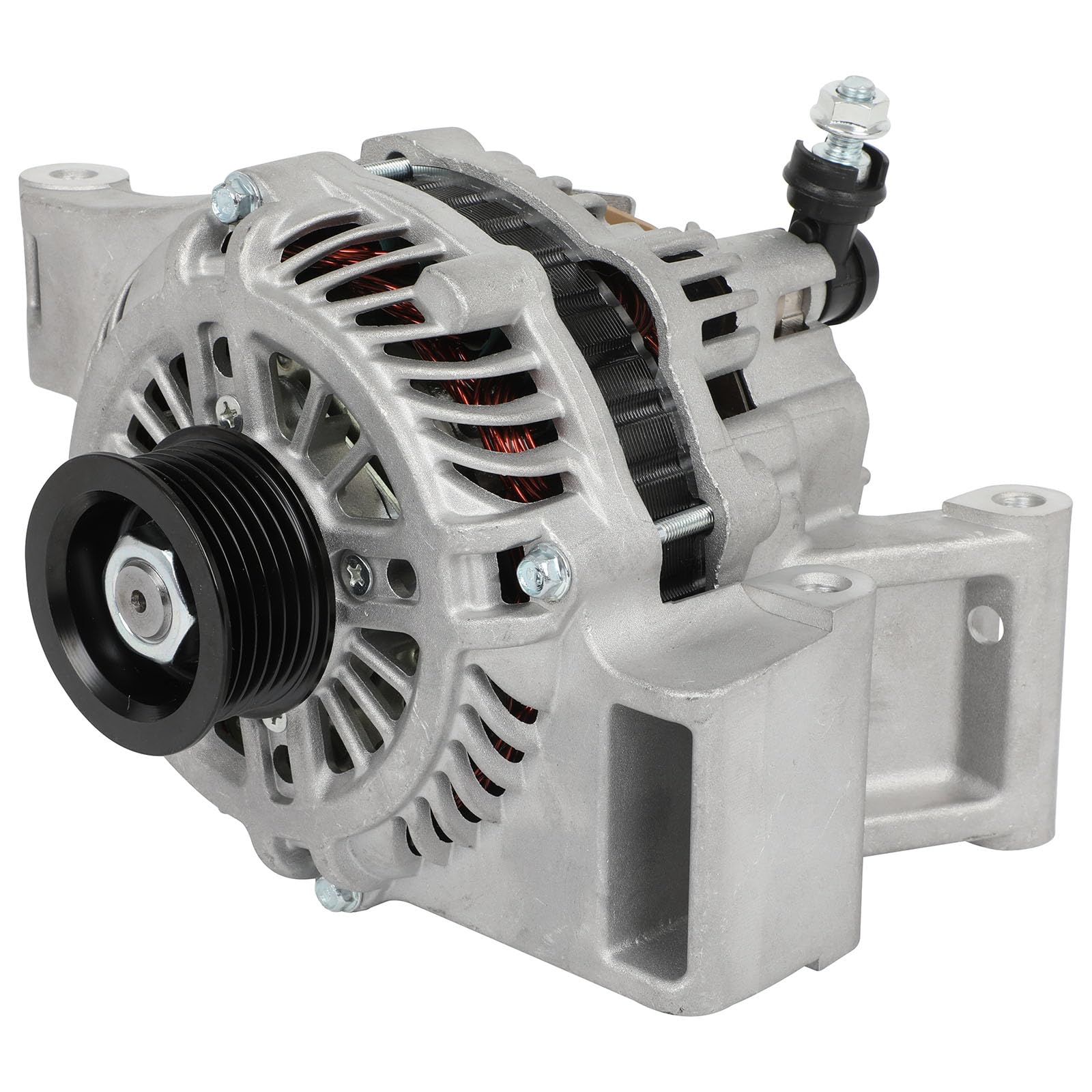 SCITOO Alternator Fit for Mazda 3 2004-2009 L4 2.0L 2.3L, 5 2006-2007 L4 2.3L, Naturally Aspirated - 12V 90Amp CW 6-Groove Pulle